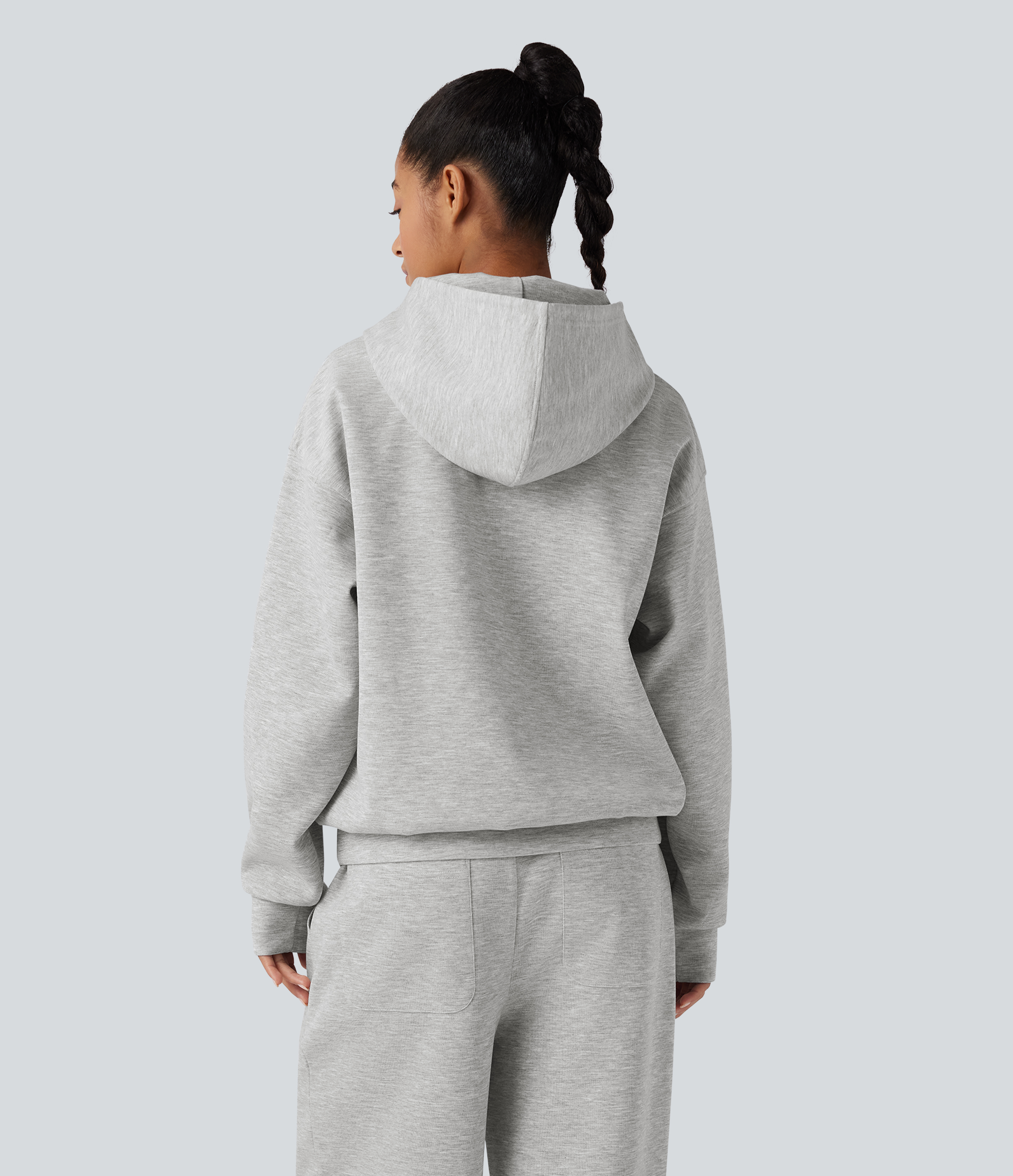 Hooded Long Sleeve Casual Sweatshirt with Pockets