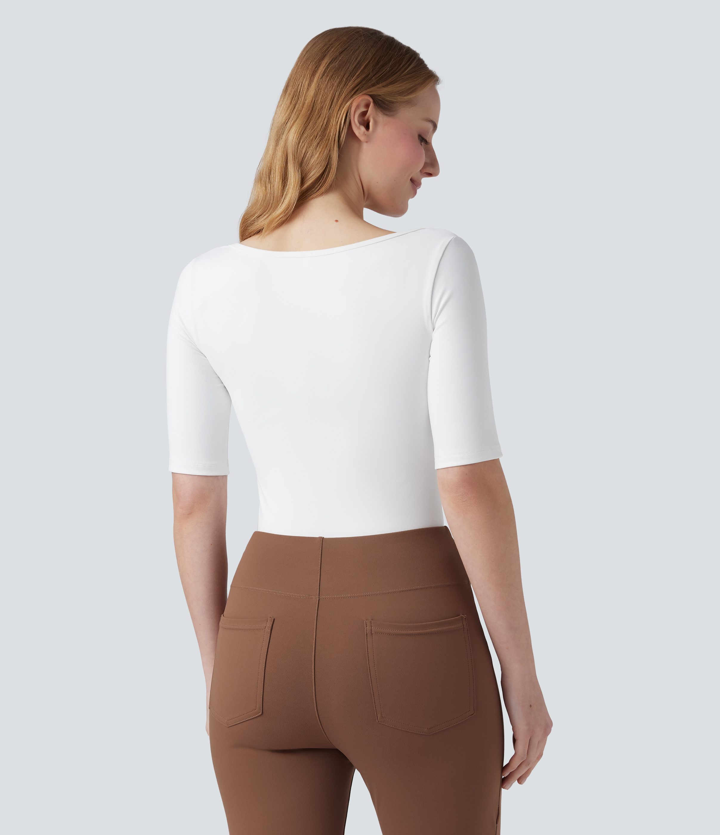 White T-shirt de travail SoftlyZero™ Airy encolure arrondie manches courtes effet frais InstantCool / 2