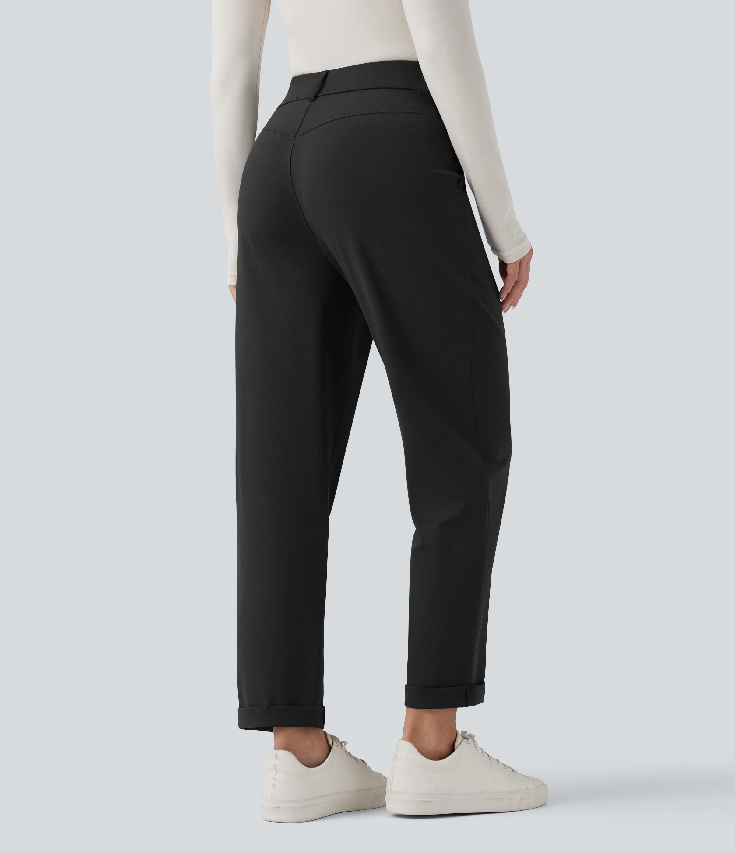 Schwarz Patitoff™ 2.0 - Lässige, schmal zulaufende Hose mit hohem Bund und Seitentaschen - tierhaarabweisend / 2