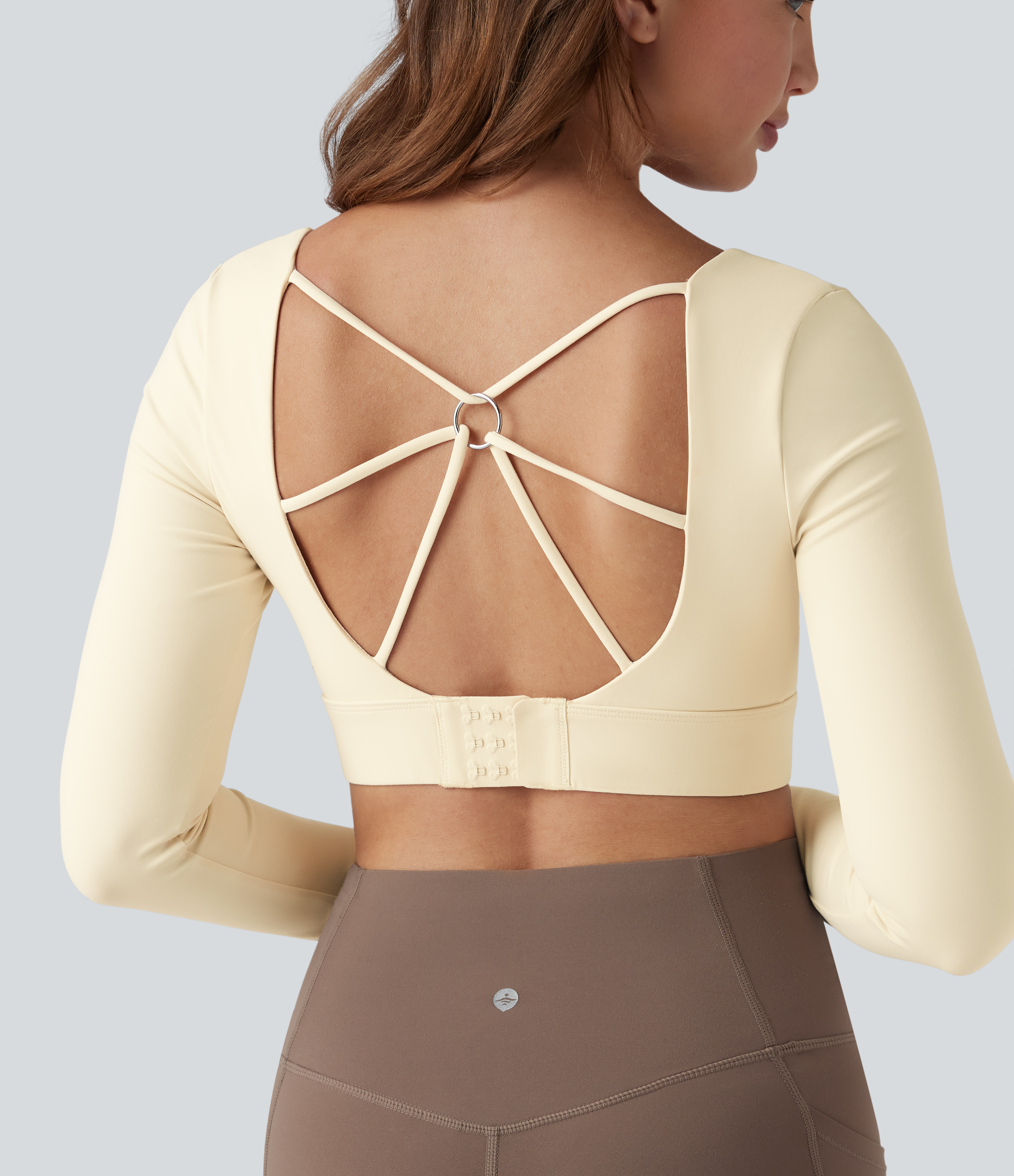 SoftlyZero™ Plush Crisscross Backless Adjustable Buckle Thumb Holes Cropped Yoga Sports Top