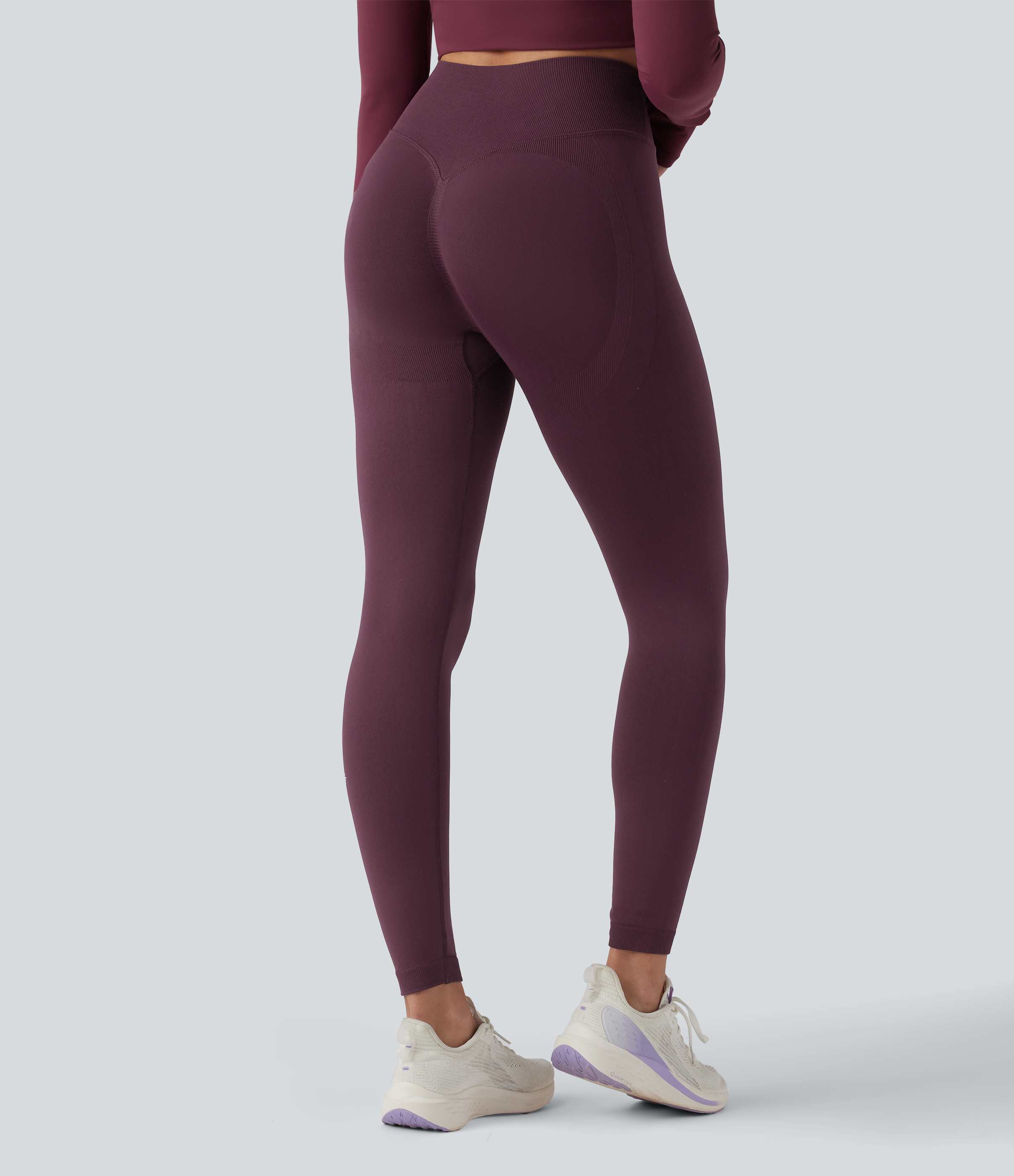 OneForm Seamless Flow Crossover High Waisted Scrunch Yoga 7/8 Leggings