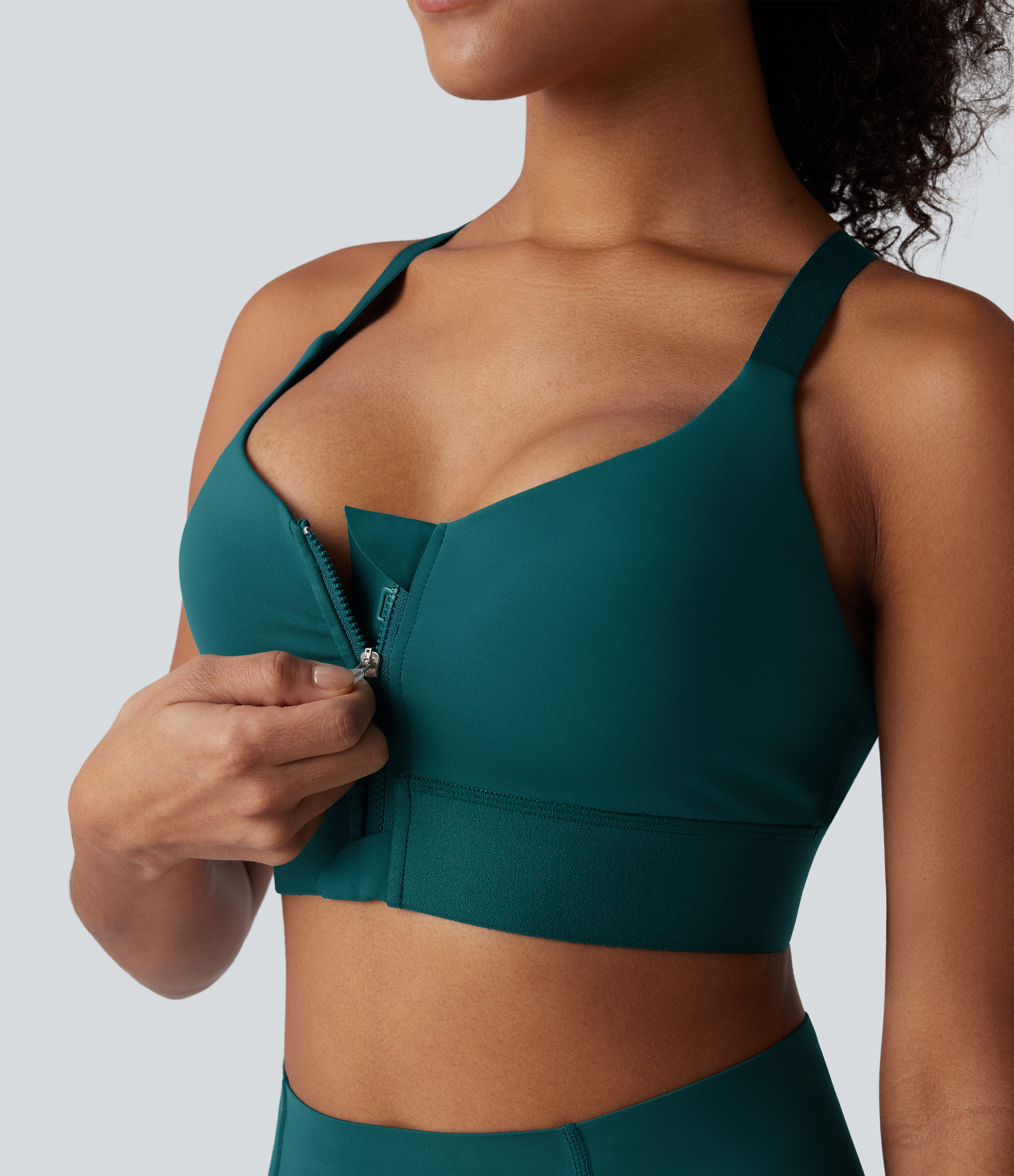 SpeedWave™ - Sport-BH mit mittlerem Support und Reißverschluss - schnelltrocknend