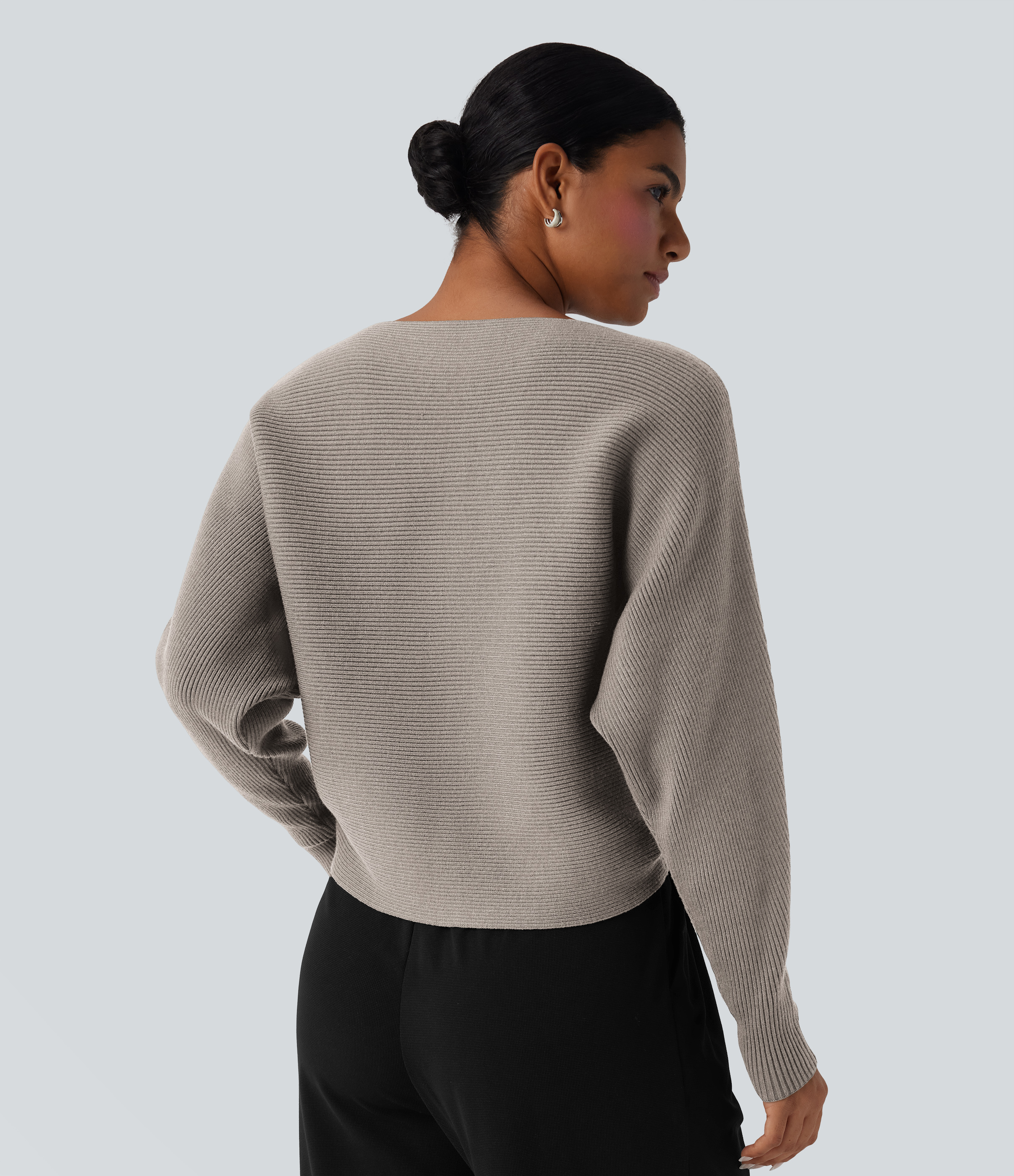 Chateau Gray Boat Neck Batwing Sleeve Casual Jumper / 2