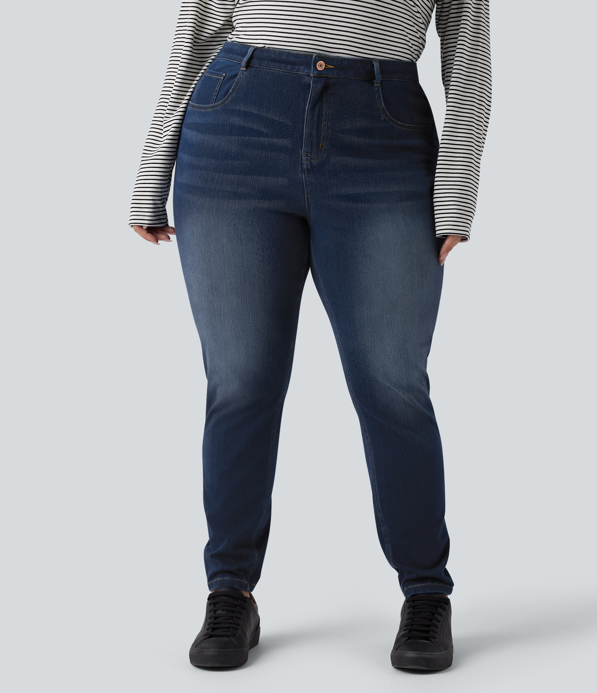 Halara Flex™ High Waisted Skinny Casual Cotton Jeans with Pockets