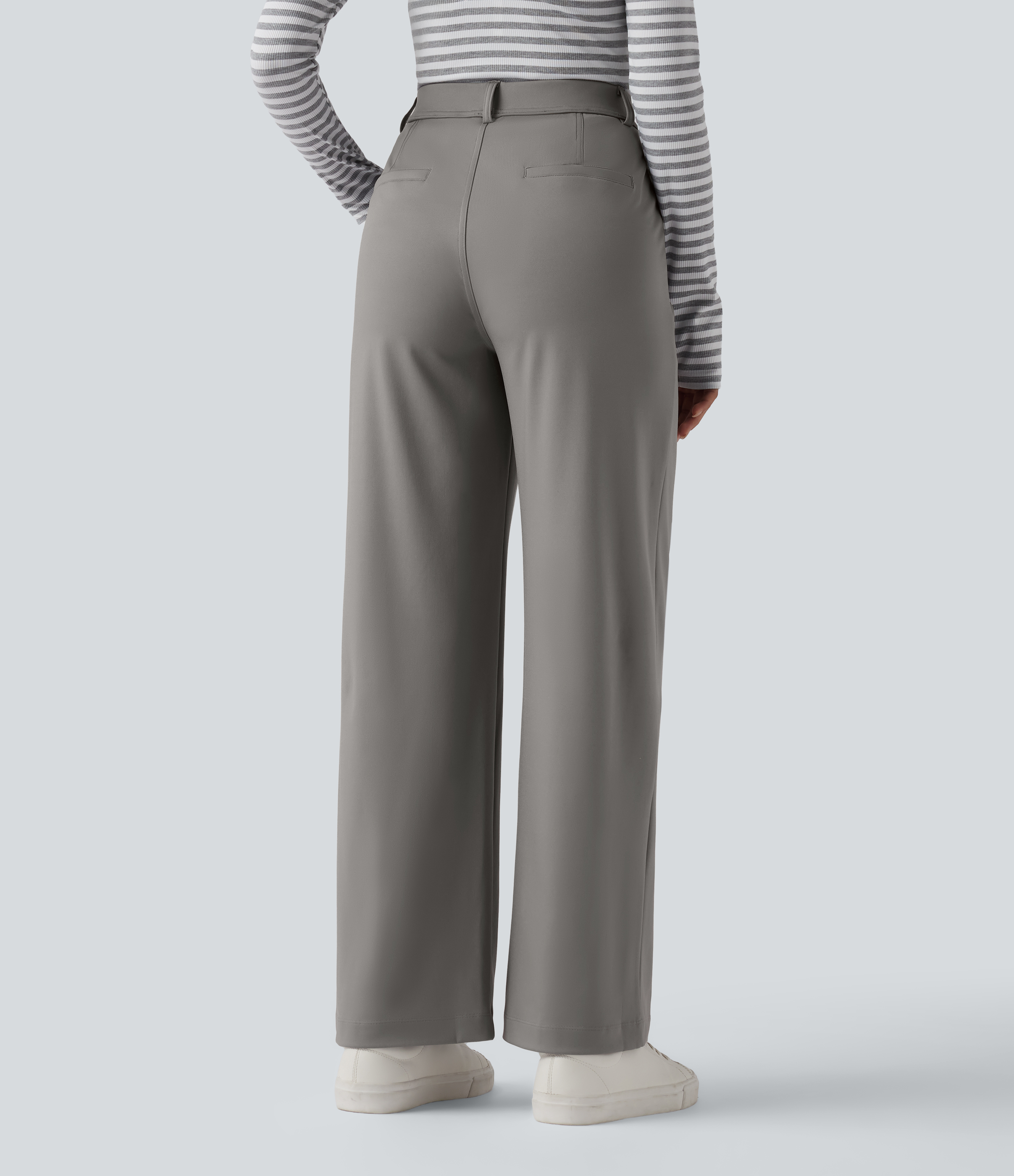 Halara Flex™ DayStretch High Waisted Slim Straight Leg Work Trousers with Pockets