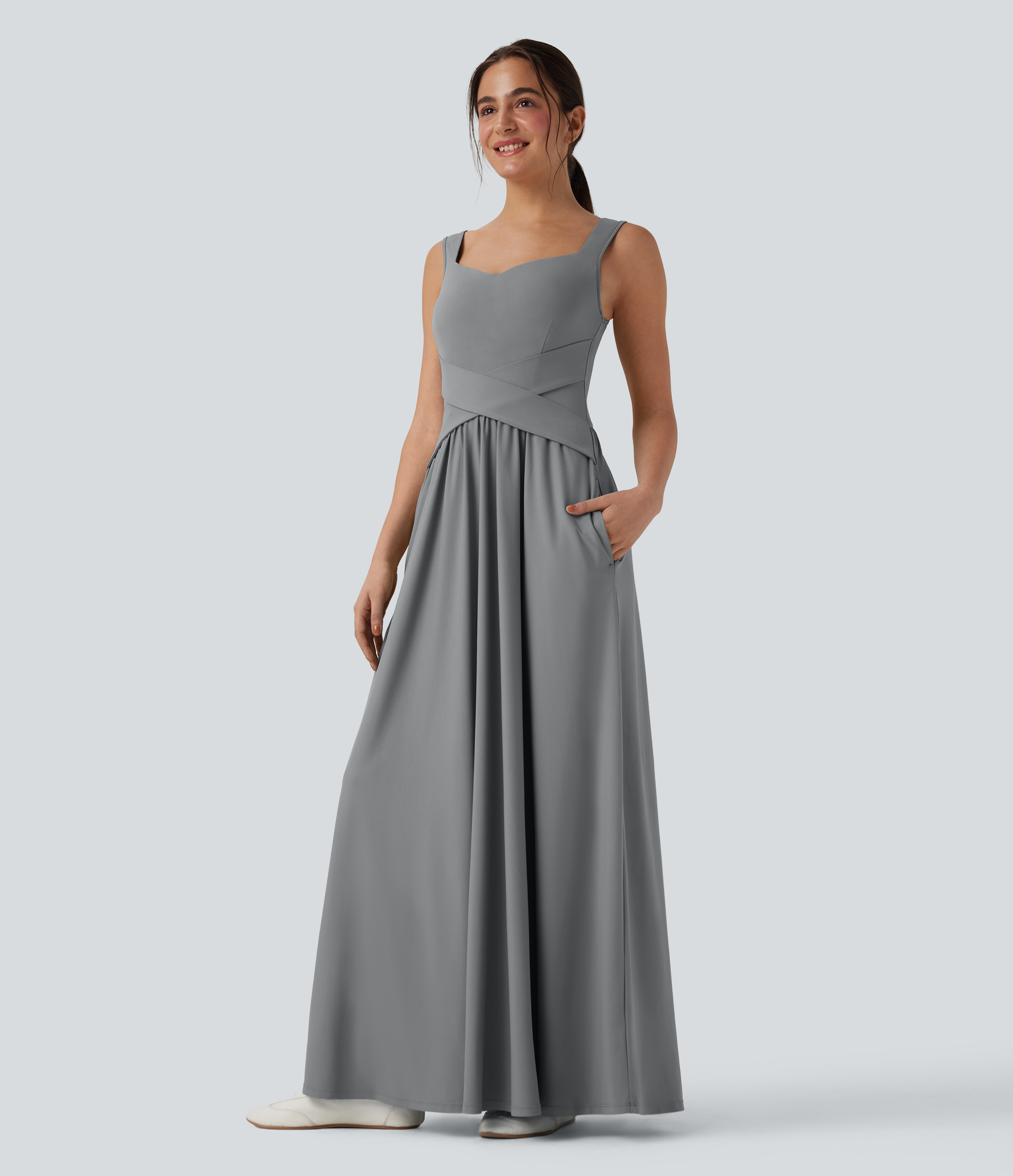 Robe YERSE Légère Modèle Ballon Grise - Taille XL, Occasion Très Bon état, Style Décontracté TOP BI516