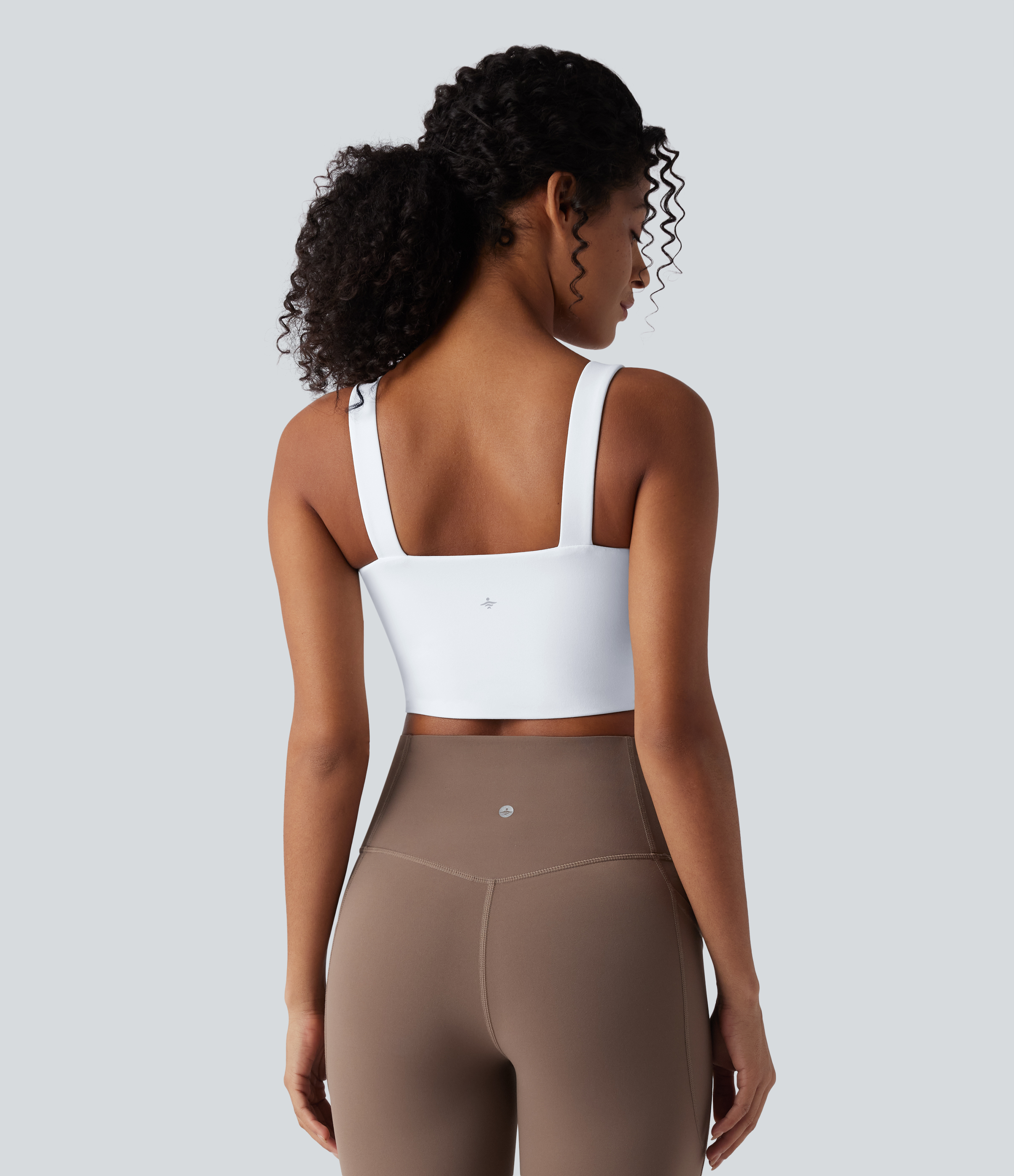 White Halara UltraSculpt™ Low Support Push-Up Yoga Sports Bra DD-F Cups / 2
