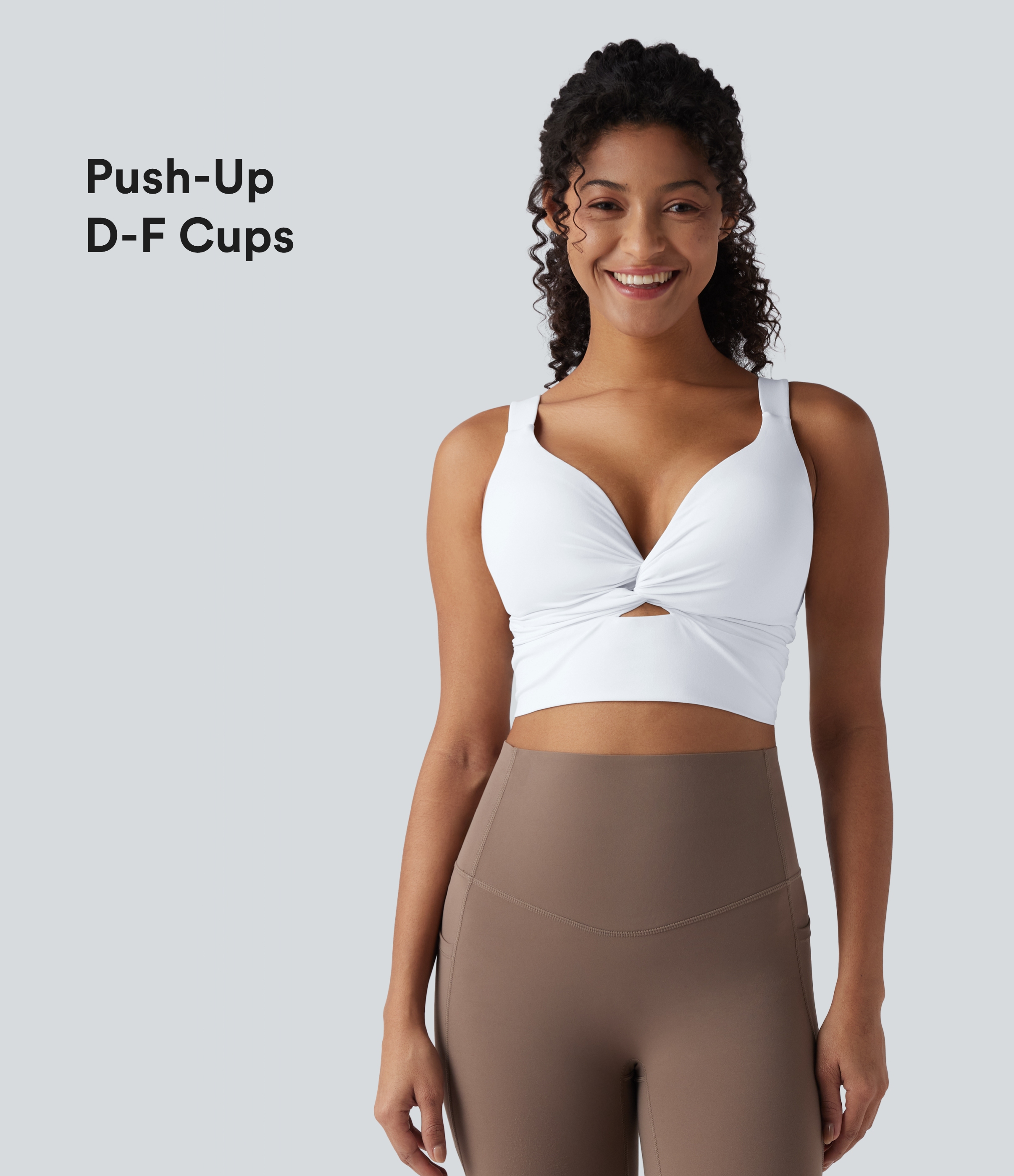 Halara UltraSculpt™ Low Support Push-Up Yoga Sports Bra D-F Cups
