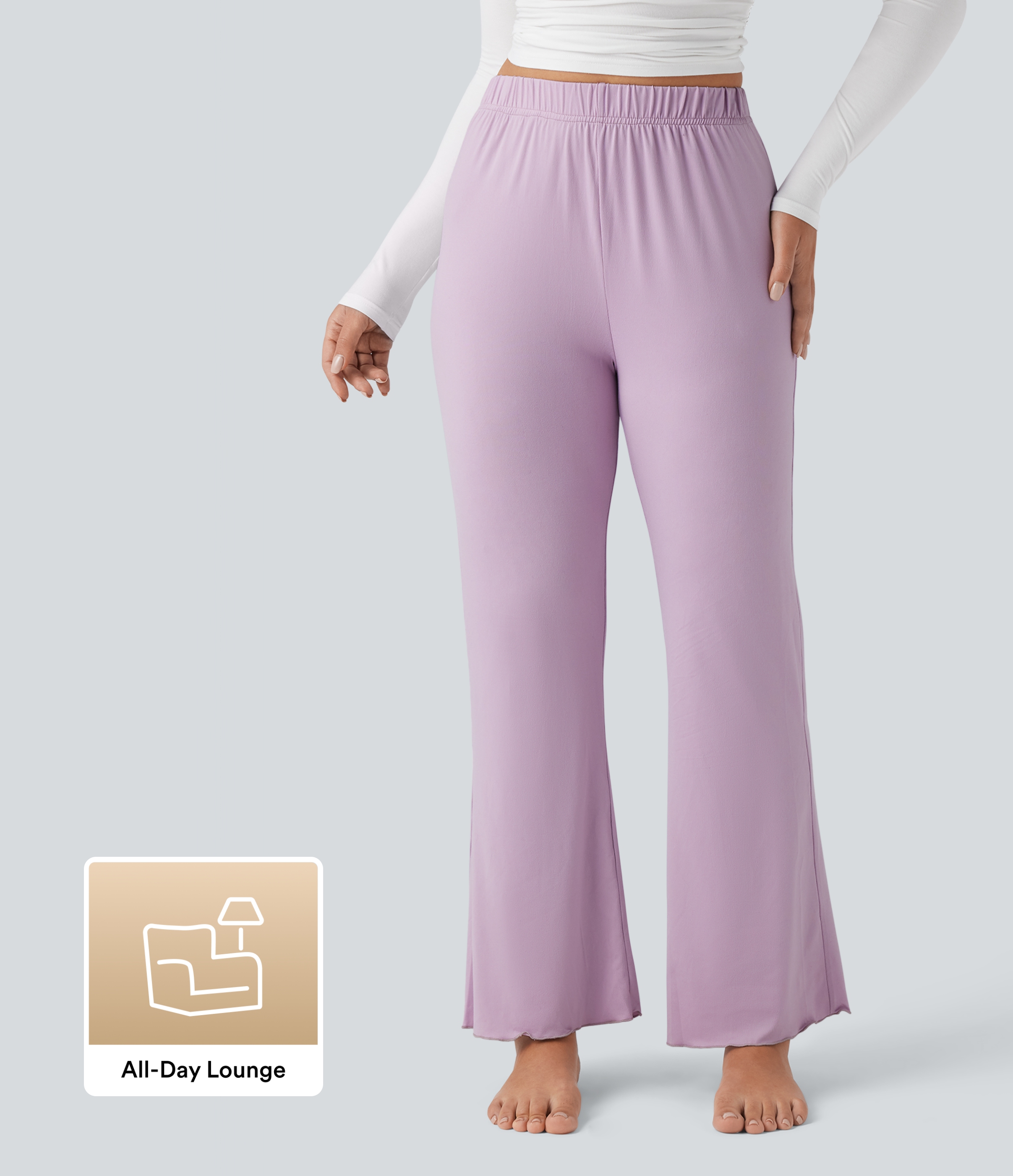 High Waisted Flare Lounge Pants