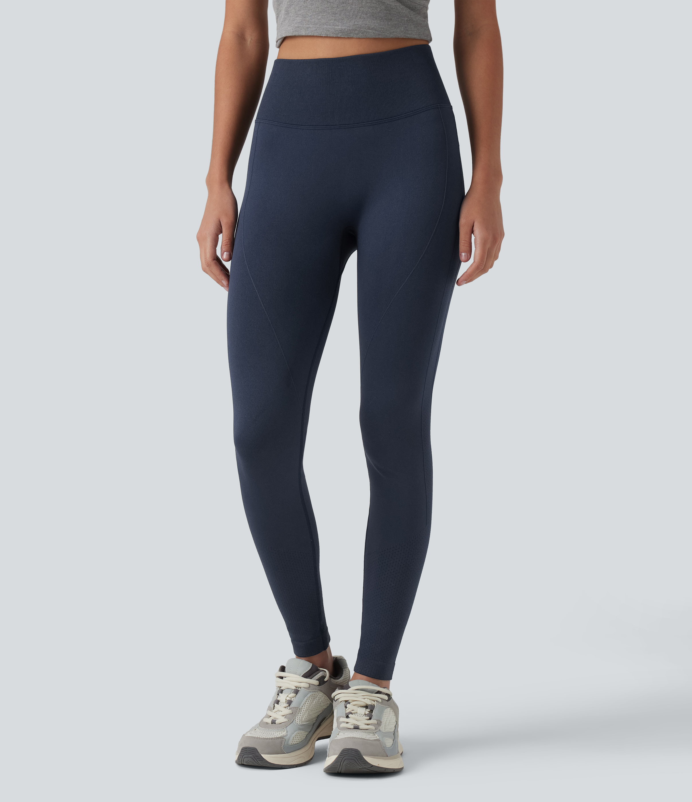 Navy Blazer OneForm Seamless Flow magas derekú, hasformázó és fenékemelő hatású jóga legging / 2