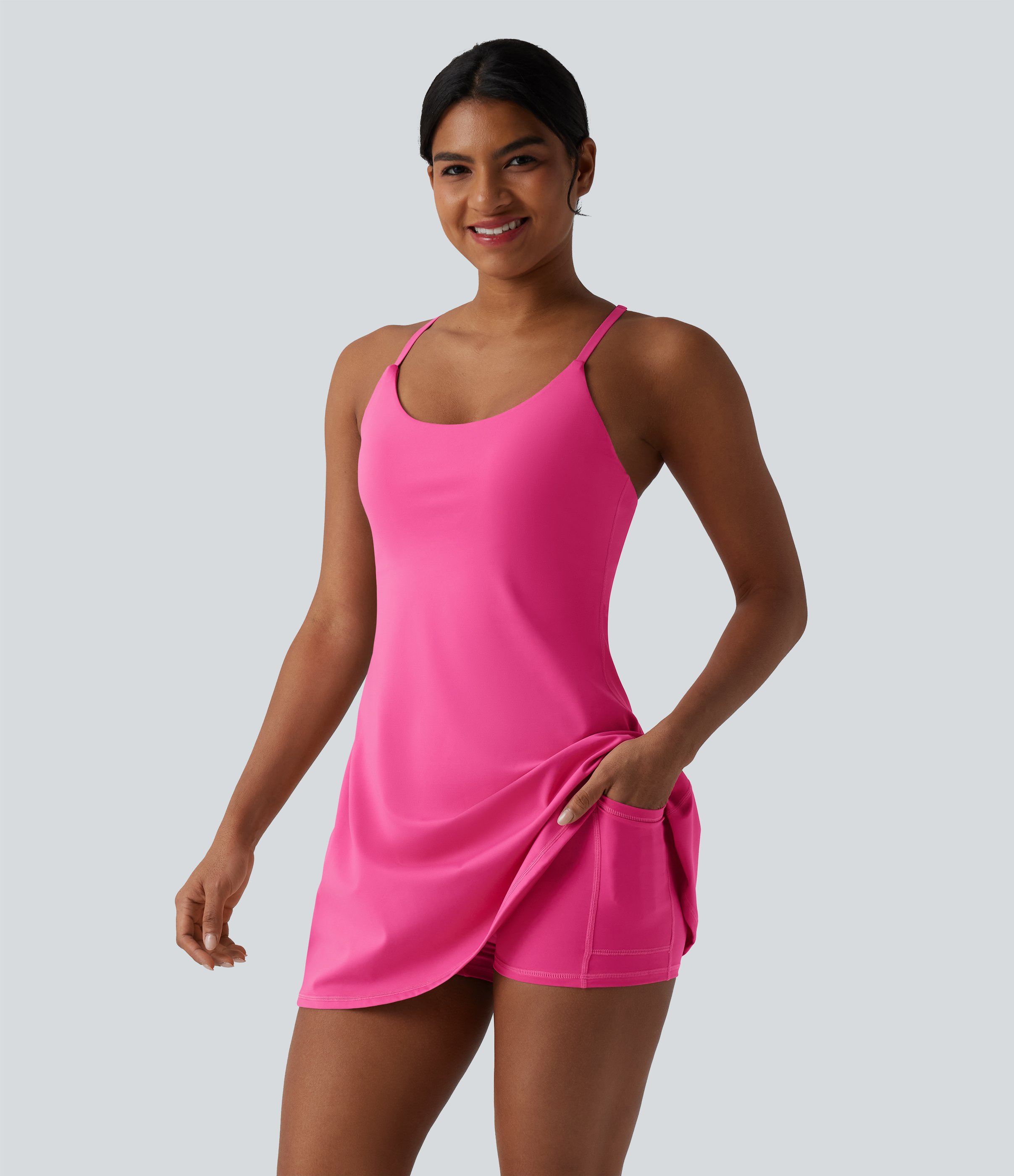 Softlyzero™ Plush Tummy Control Active Dress with Pockets-Easy Peezy Edition