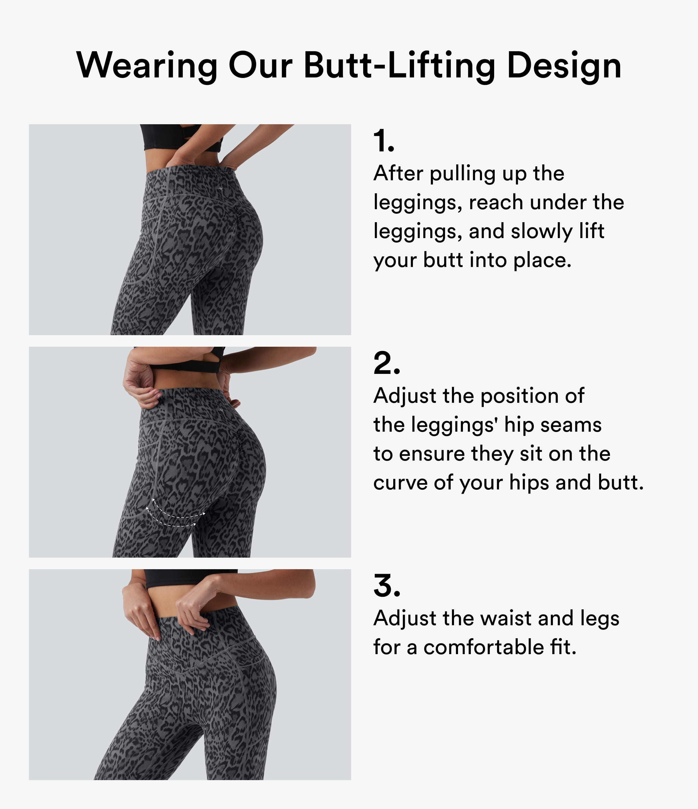 Shadow Leopard Legging d'entraînement taille haute gainant effet push-up imprimé léopard Halara UltraSculpt™ avec poches / 2