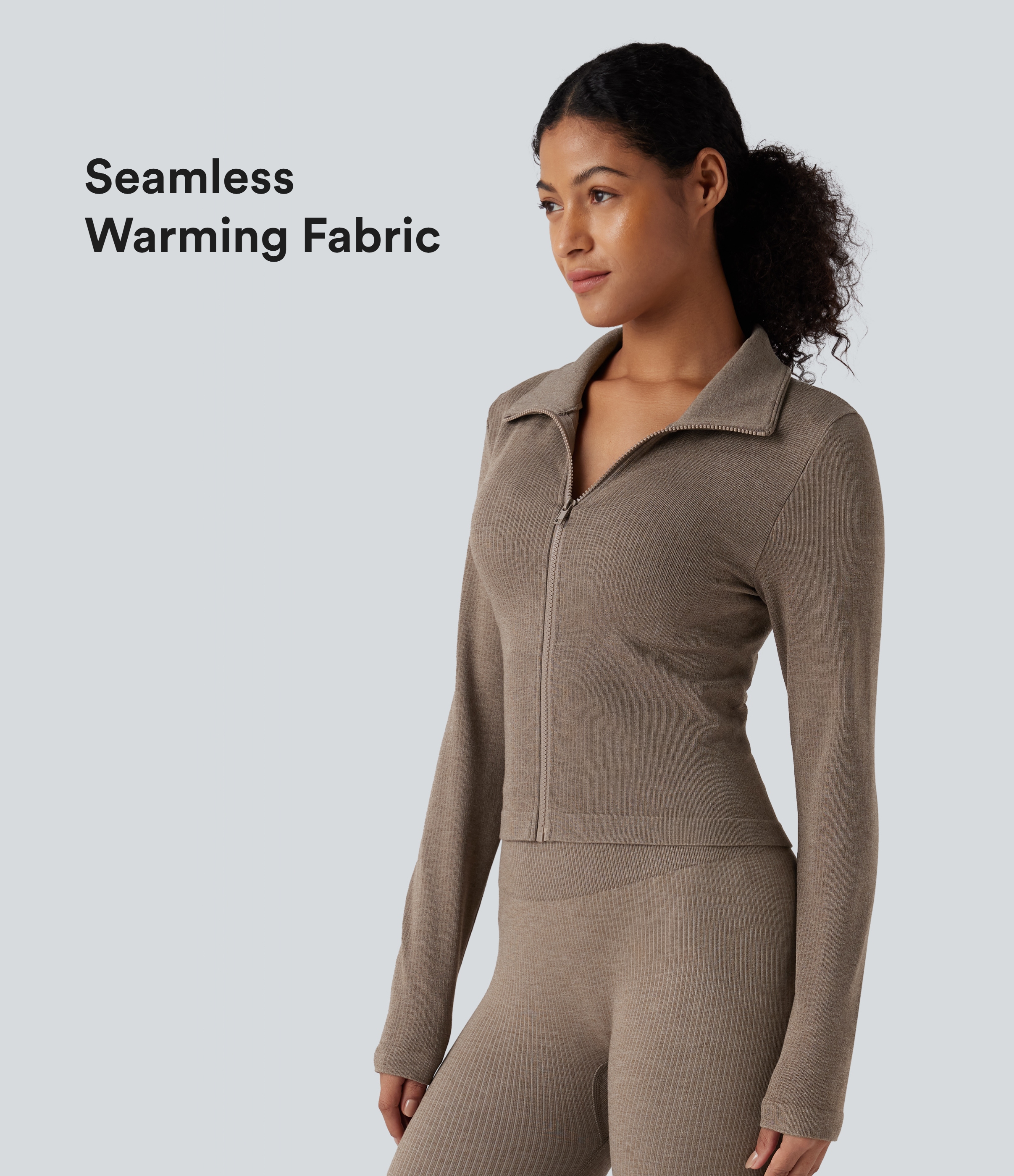 OneForm Seamless Flow Zipper Long Sleeve Yoga Warming Jacket