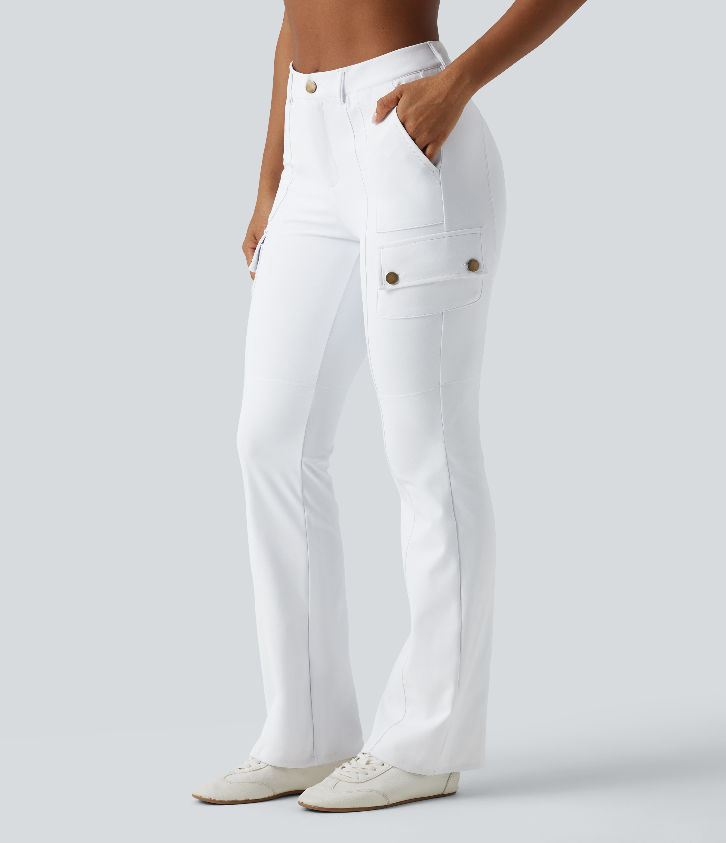DayStretch Mid Rise Pockets Hiking Cargo Bootcut Pants