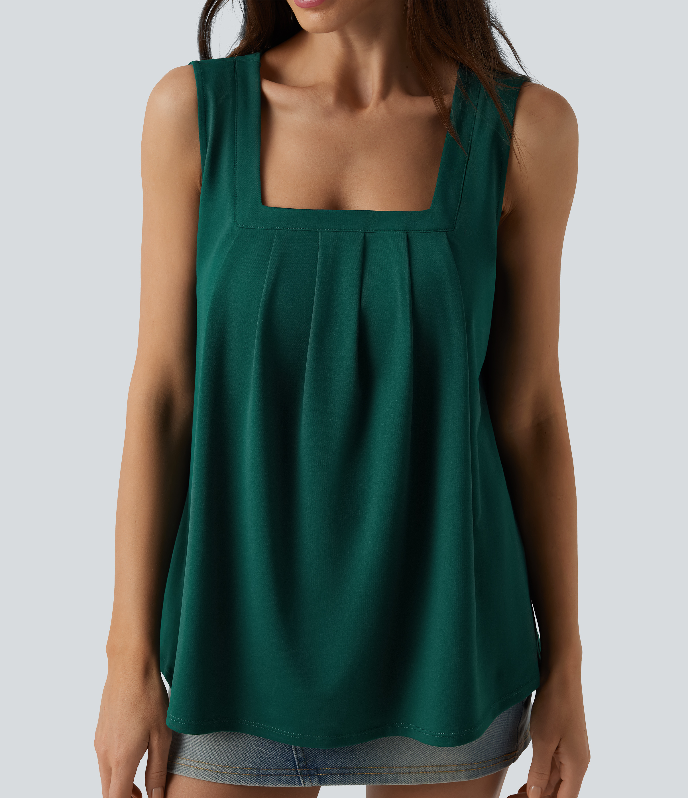Square Neck Casual Tank Top
