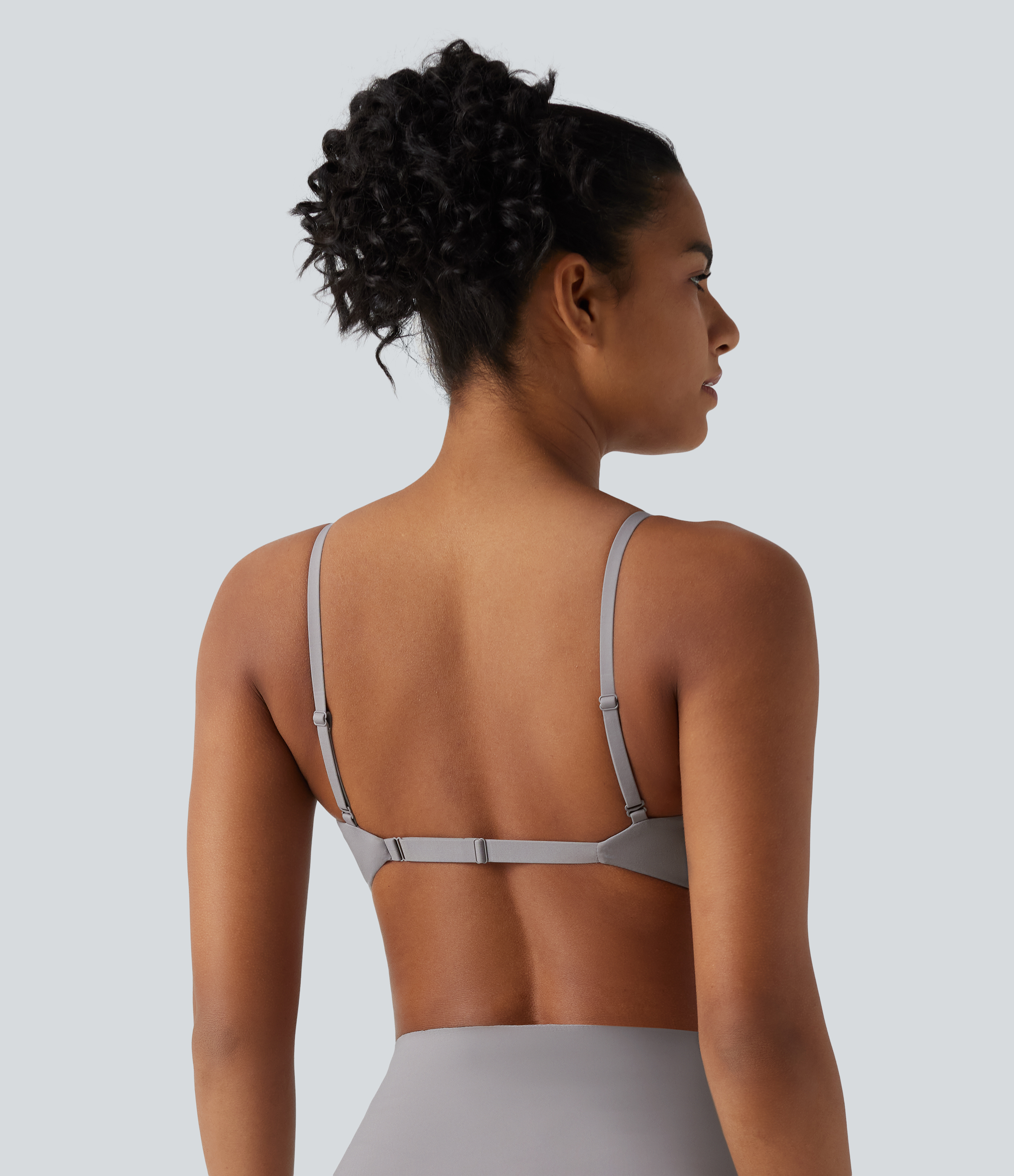 Steel Gray V Neck Lounge Bralette A-D Cups / 2