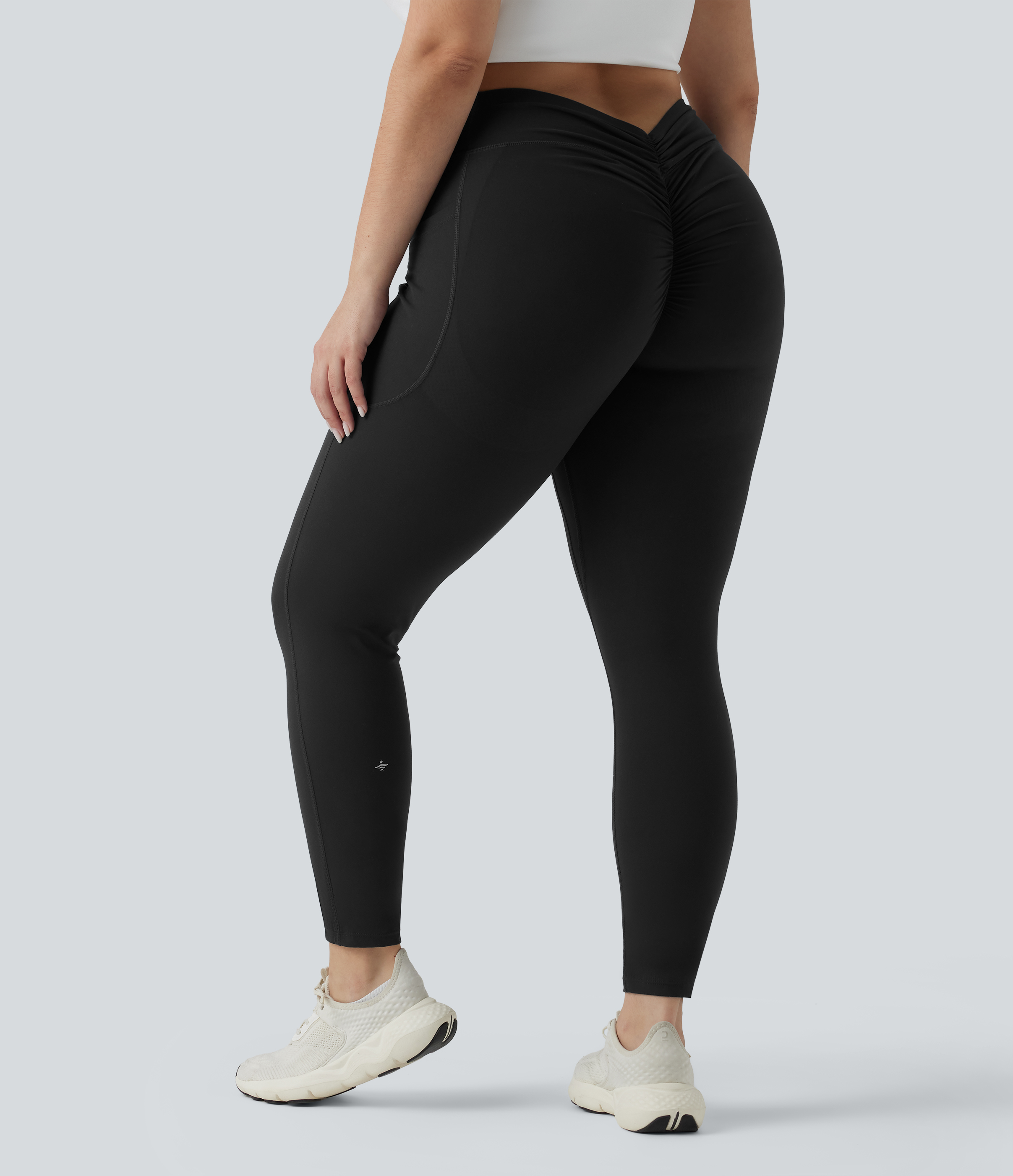 Plus Size Halara UltraSculpt™ High Waisted Tummy Control Butt Lifting Ruched Yoga Leggings with Pockets