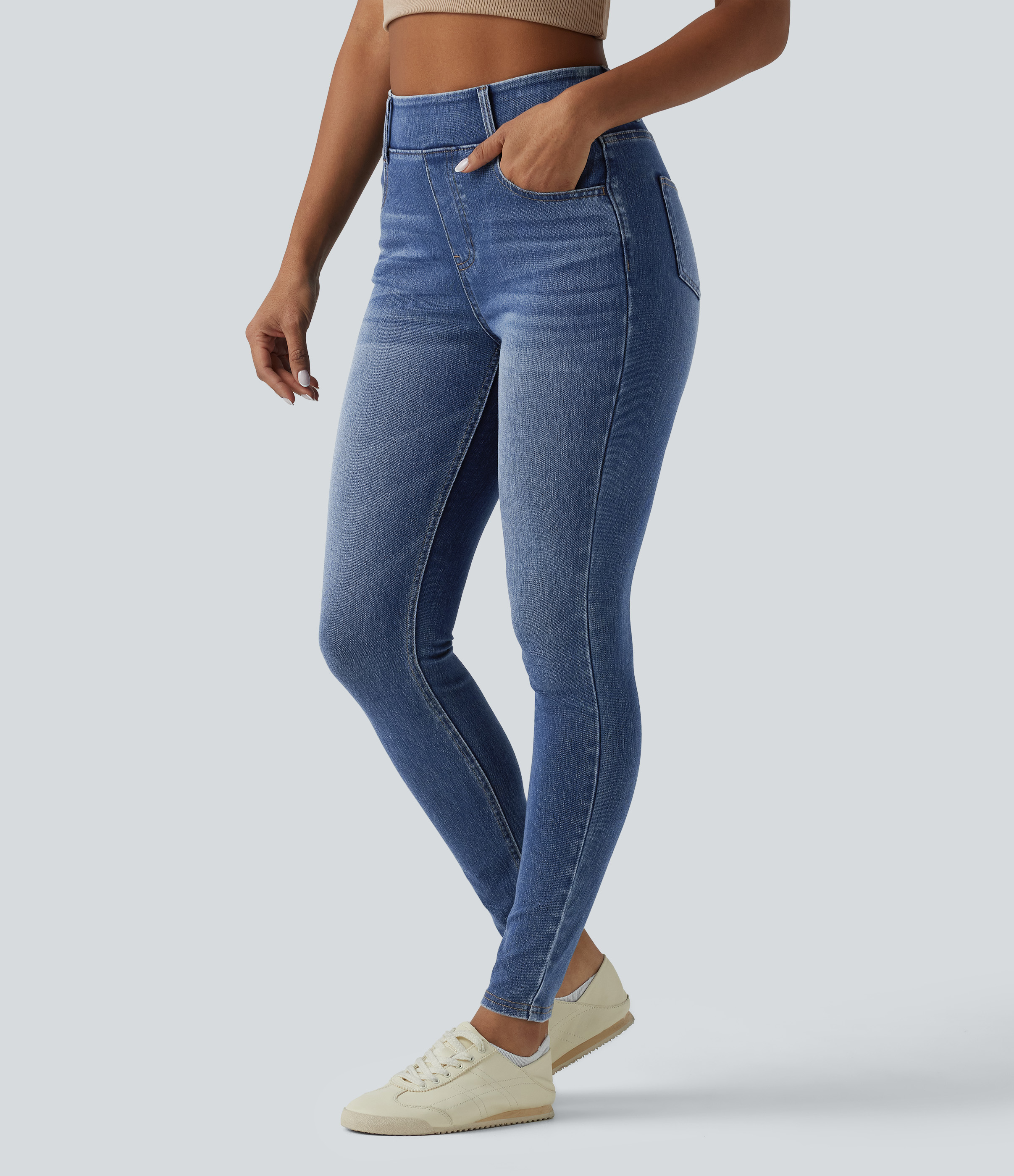 Halara Flex™ High Waisted Casual Denim Leggings with Pockets