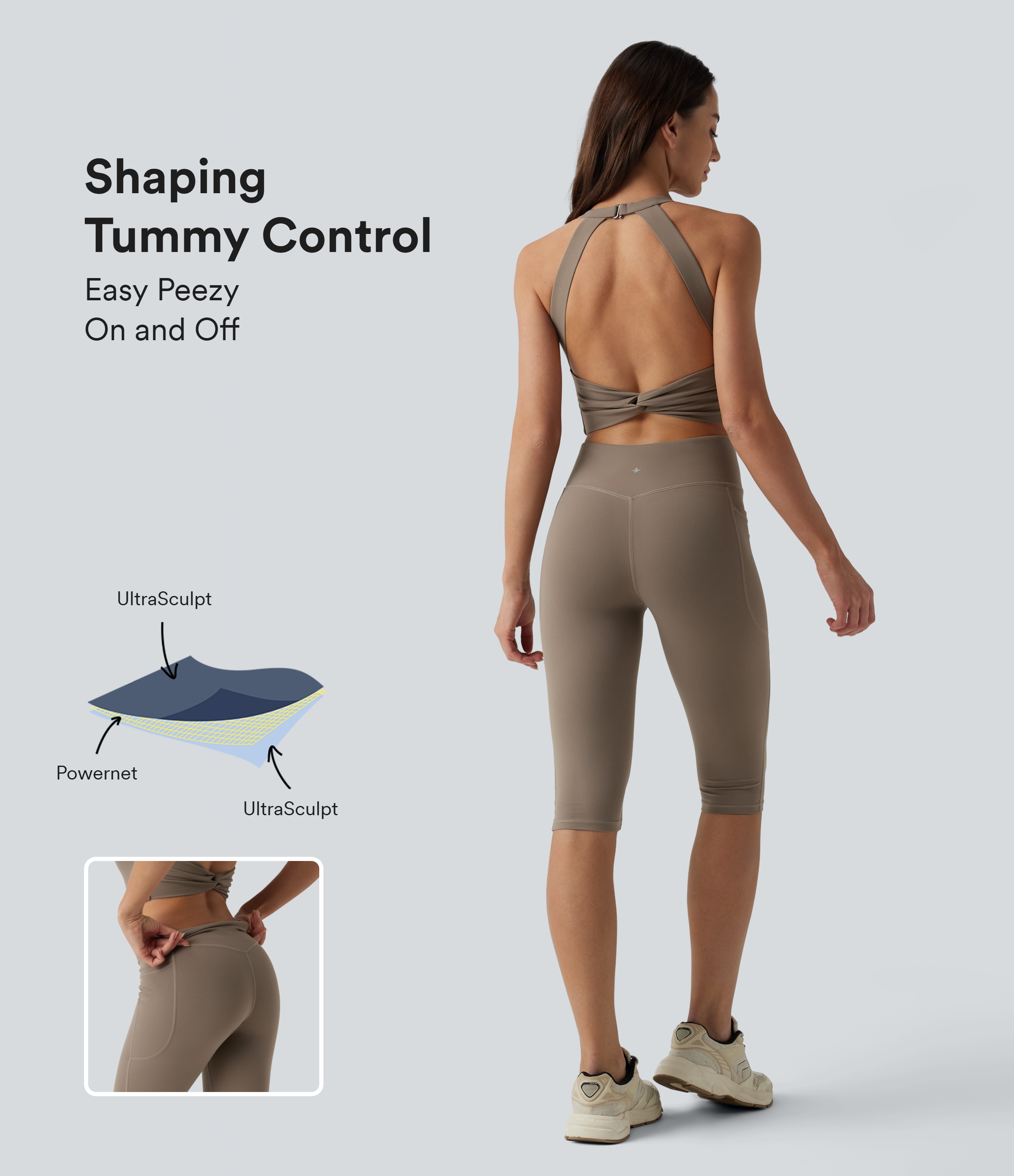 Halara UltraSculpt™ slimming and shaping backless bodysuit with pockets - Easy Peezy Edition