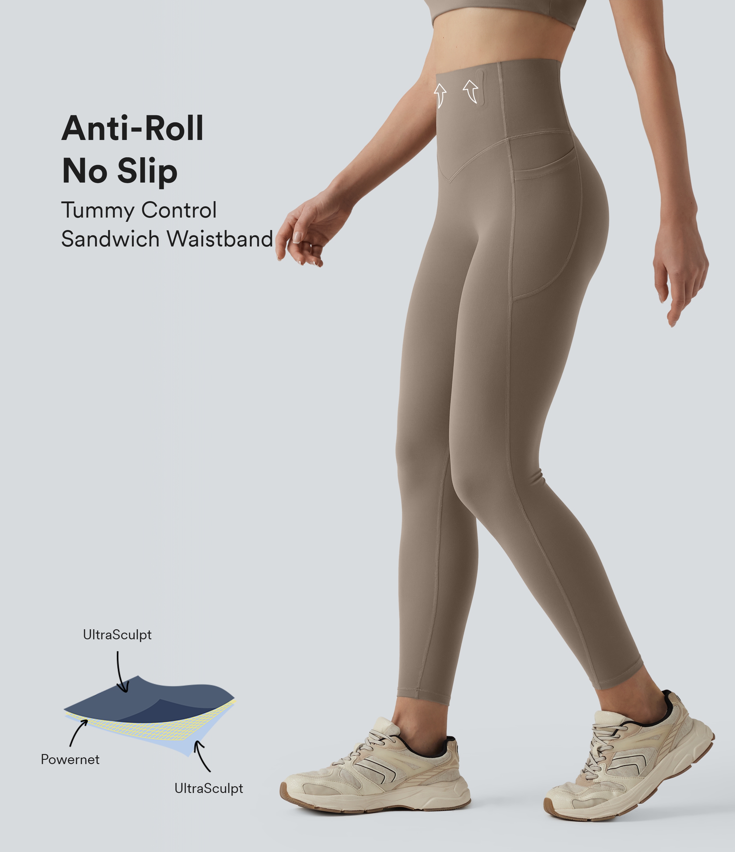 Halara UltraSculpt™ High Waisted Anti-Roll Tummy Control Shaping Workout Leggings with Pockets