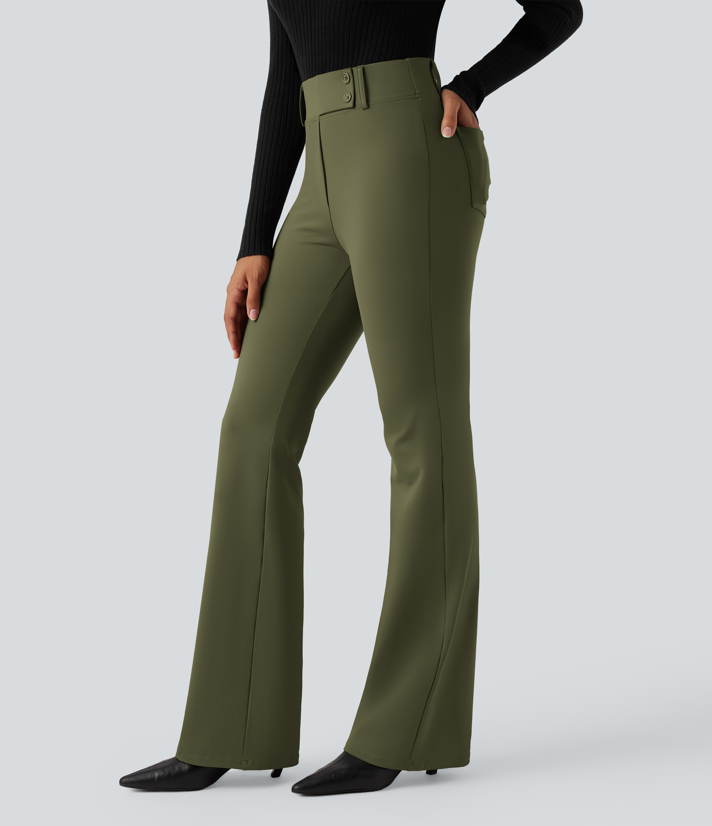 Halara Flex™ DayStretch High Waisted Flare Work Pants with Pockets