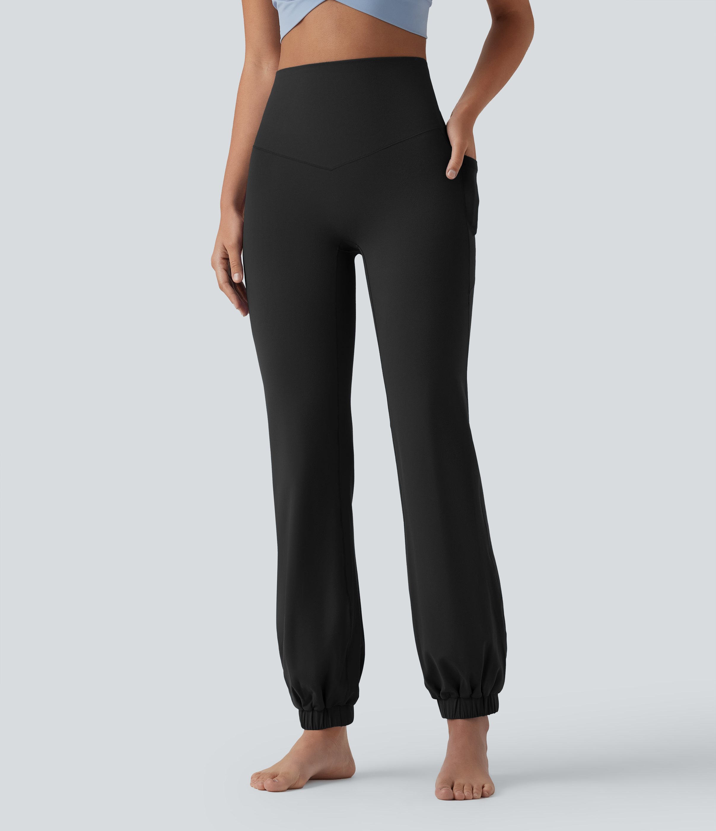 SoftlyZero™ High Waisted Tummy Control Dance Balloon Joggers with Pockets