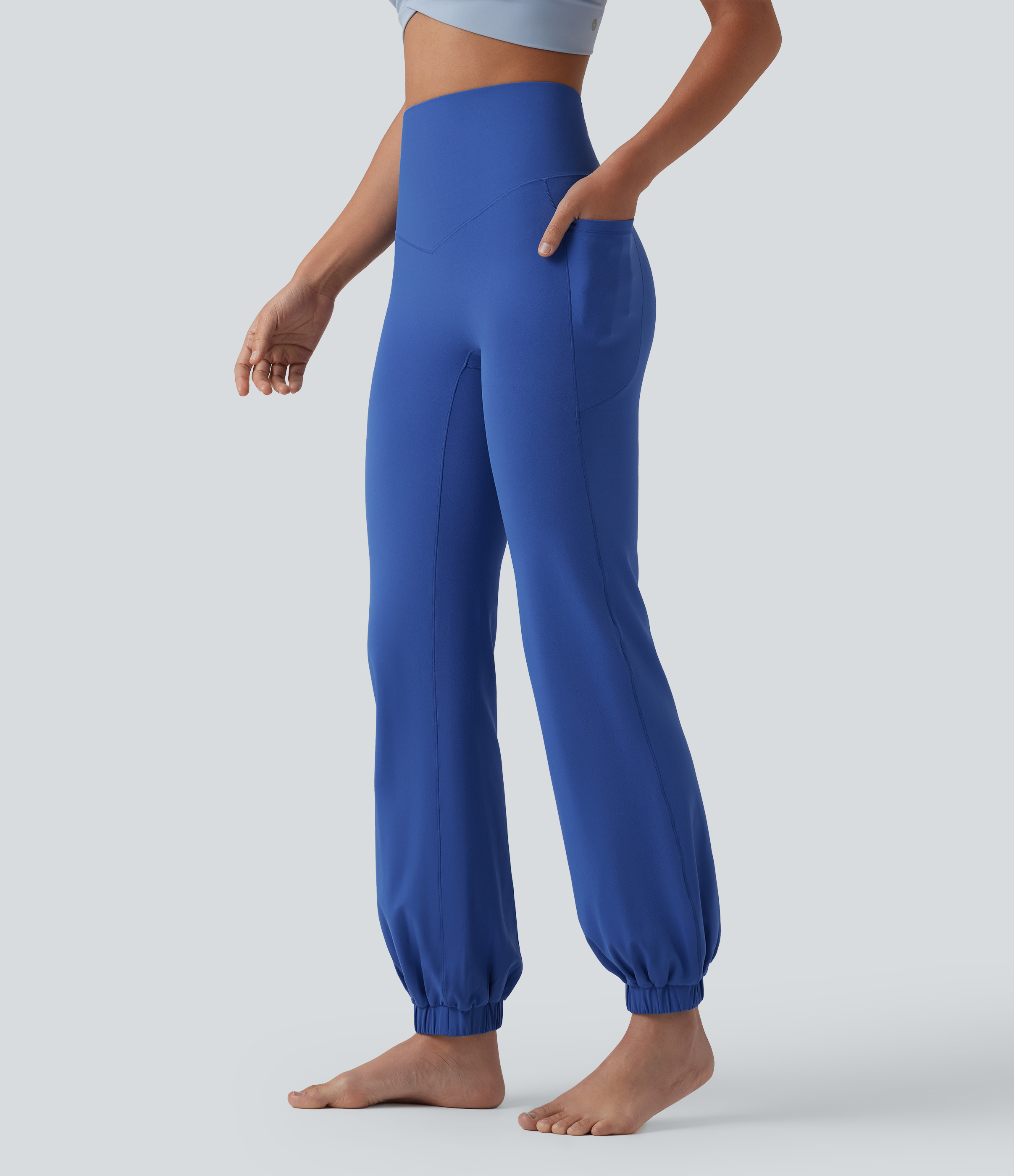 Beaucoup Blue SoftlyZero™ High Waisted Tummy Control Dance Balloon Joggers with Pockets / 2