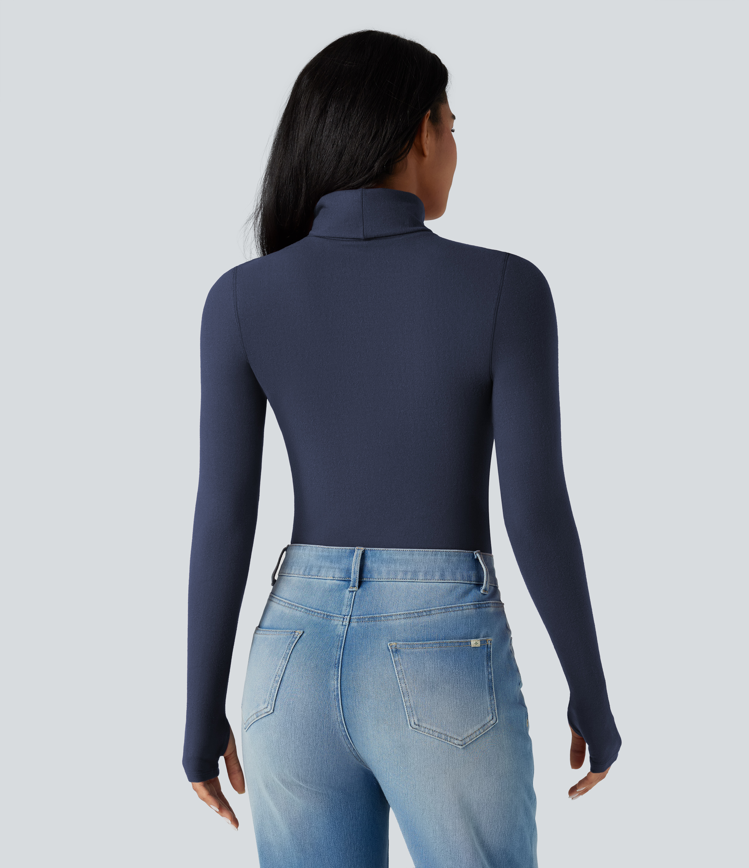 Naval Academy Halara HeatCore Turtleneck Long Sleeve Thumb Hole Casual Warming Top / 2