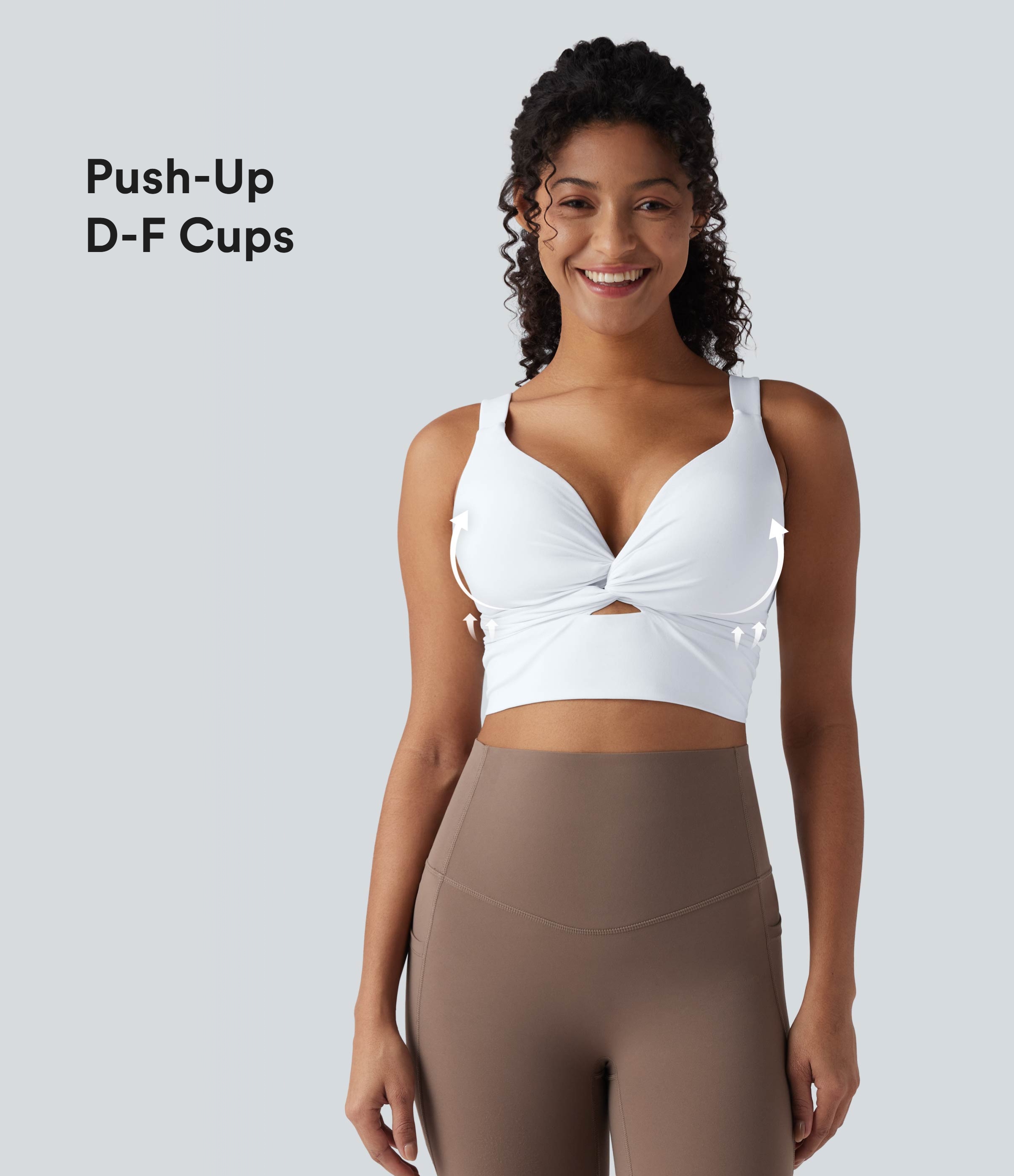 Halara UltraSculpt™ Low Support Push-Up Yoga Sports Bra D-F Cups