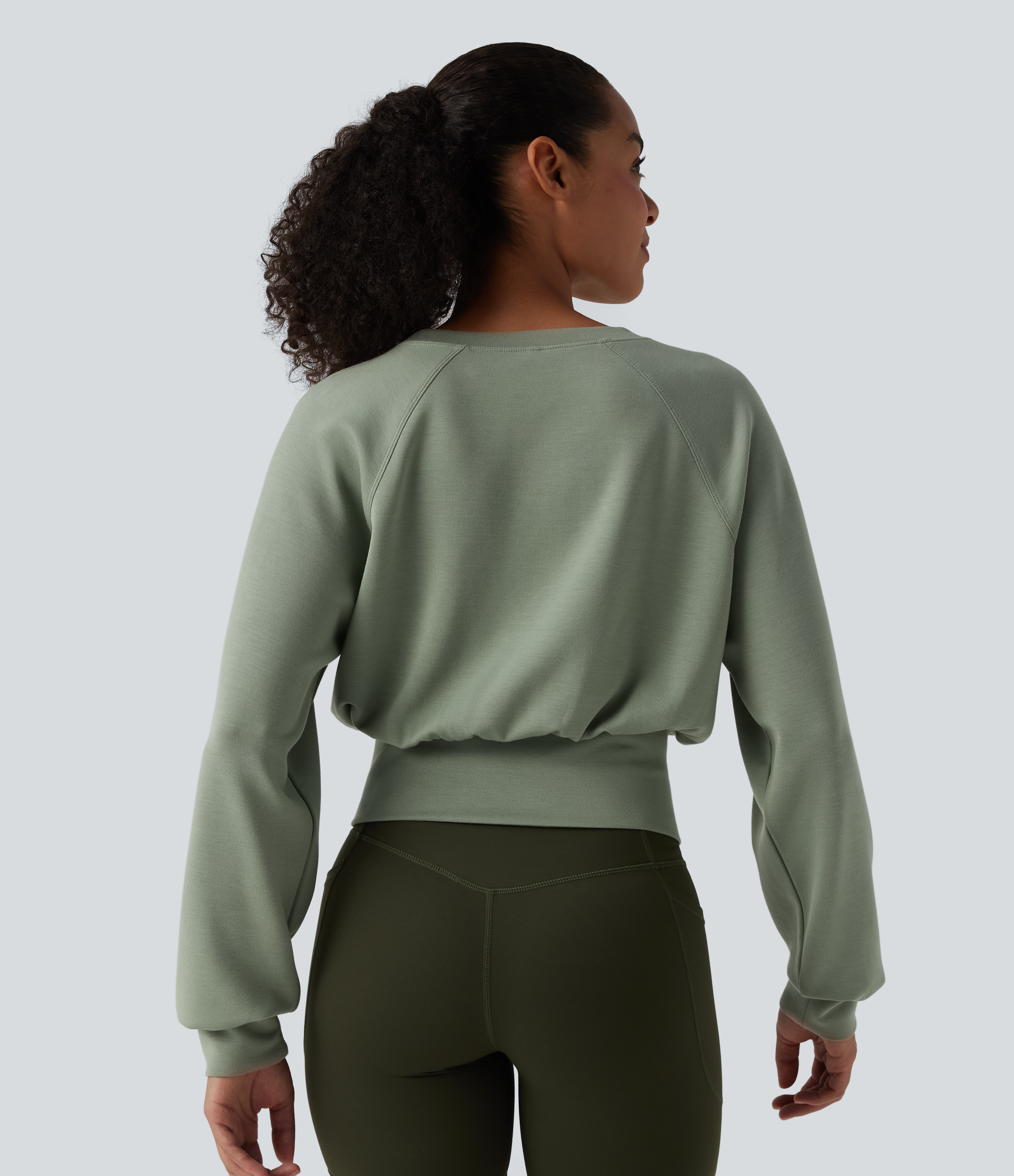 Asparagus SpacerTek™ Round Neck Long Sleeve Casual Sweatshirt / 2