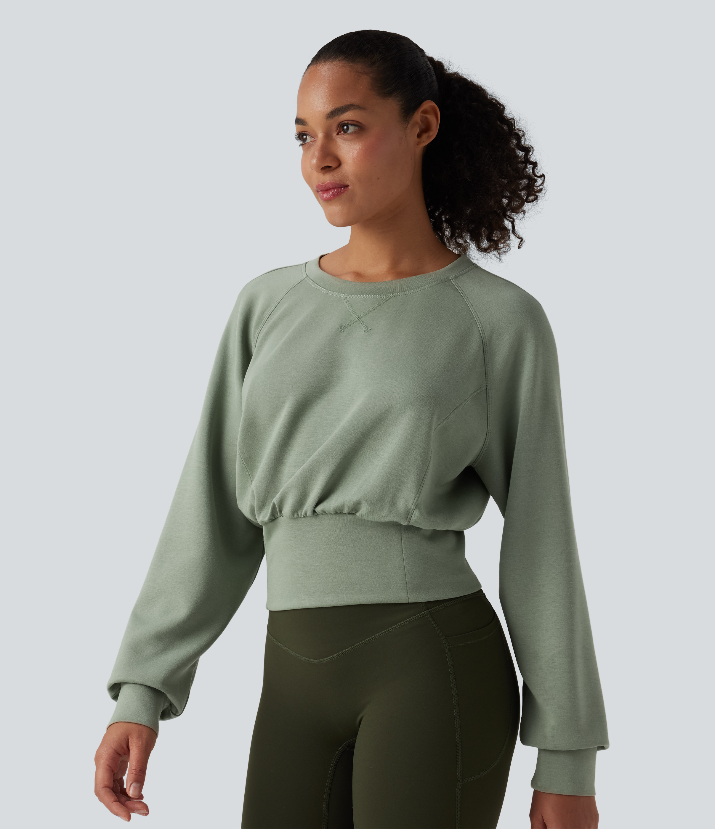 SpacerTek™ Round Neck Long Sleeve Casual Sweatshirt