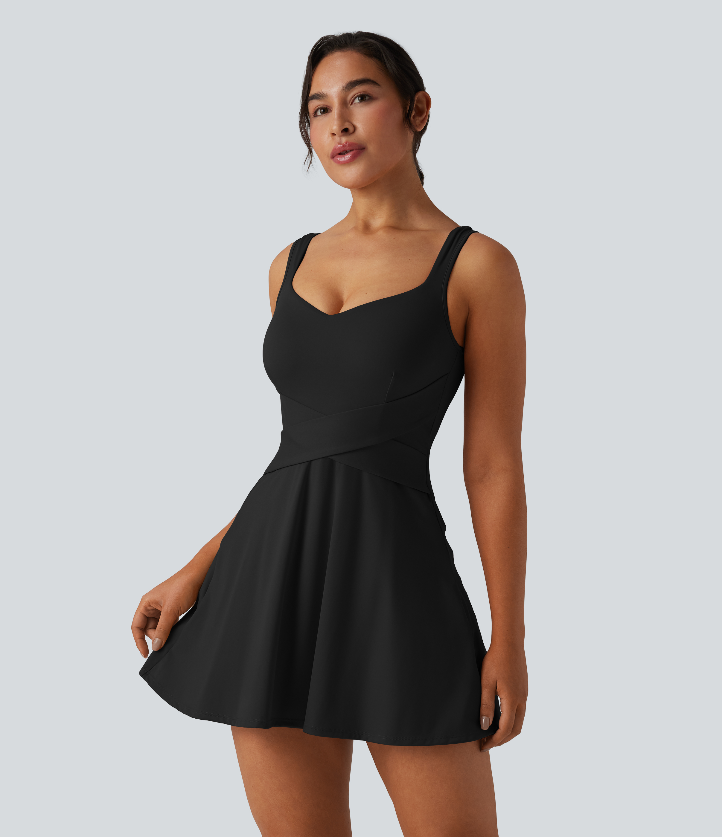 SoftlyZero™ Airy 2-in-1 Cool Touch Mini Tennis Active Dress with Pocket-Easy Peezy Edition-UPF50+