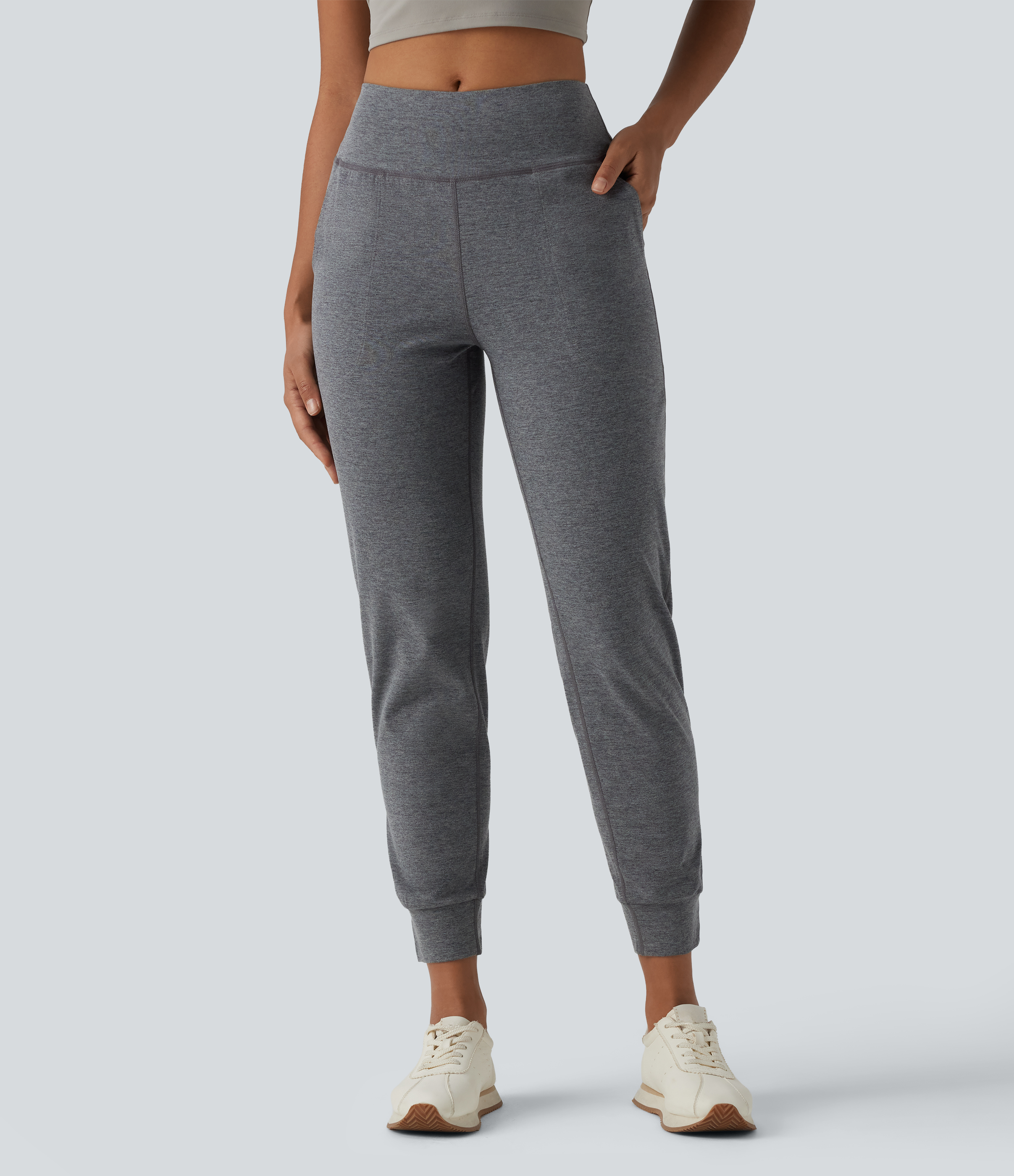 Halara Mid Rise Quick Dry Yoga Joggers with Pockets