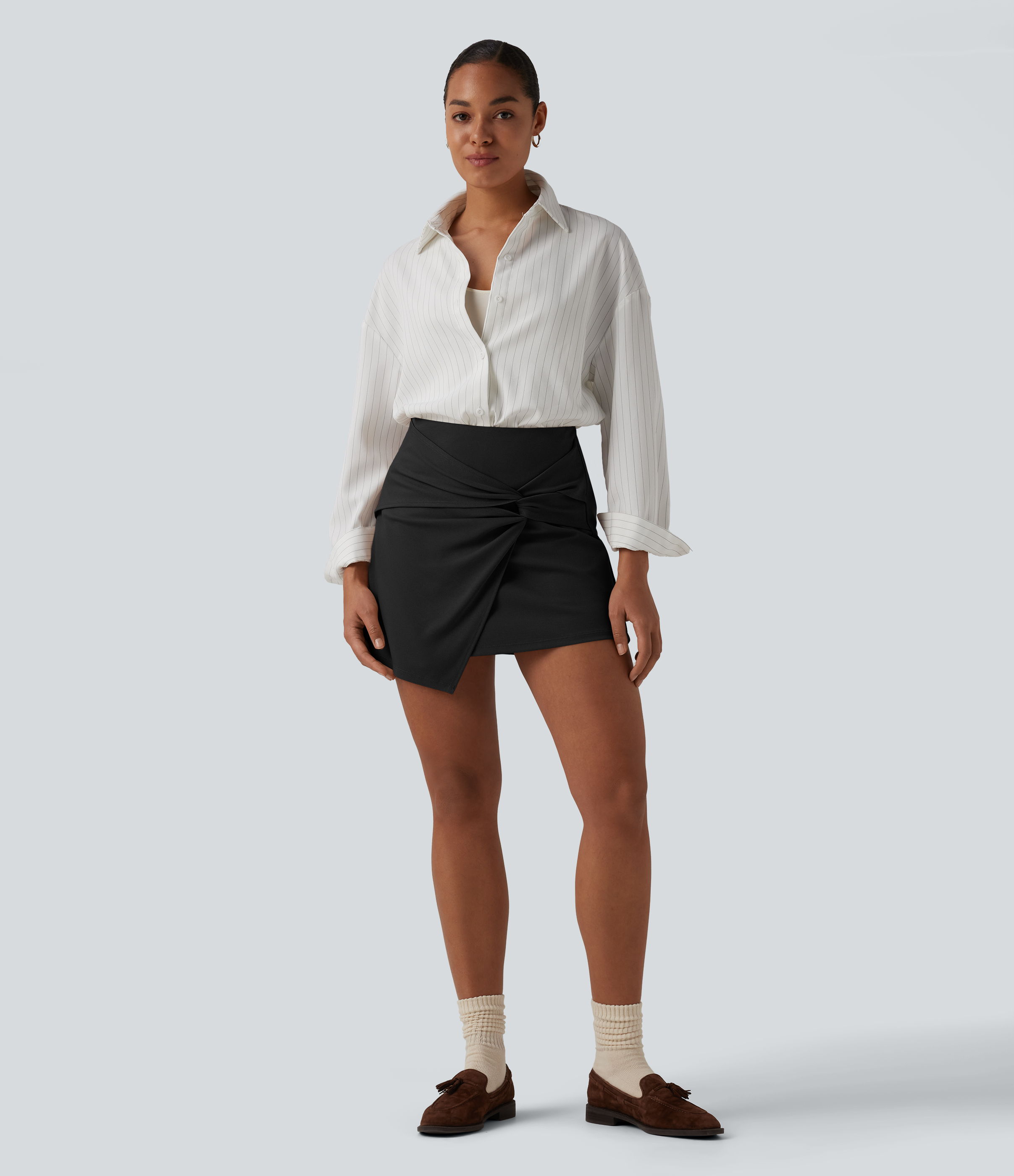 Jupe-short de travail mini taille mi-haute