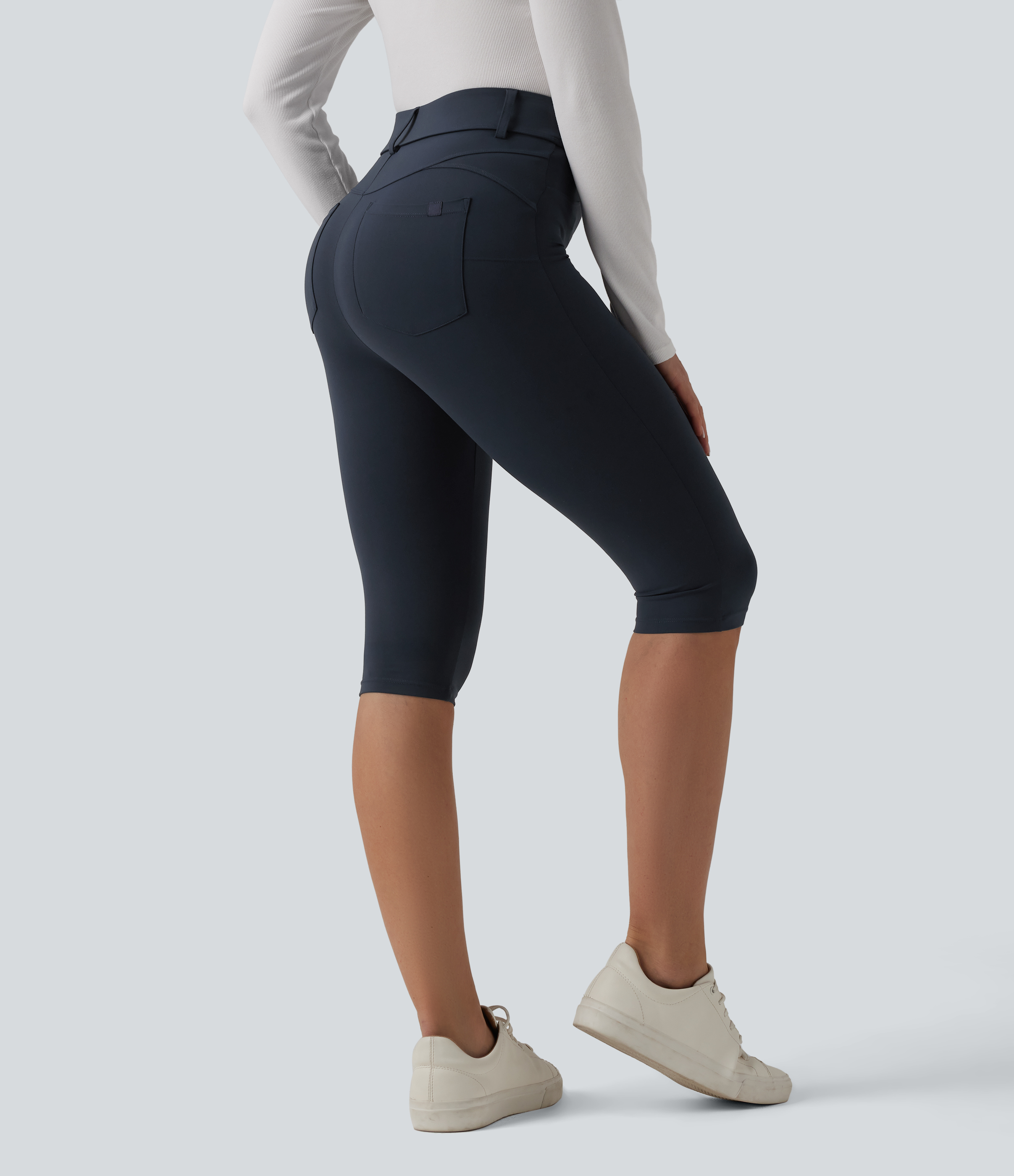 Halara UltraSculpt™ - Lässige Pedal-Pusher-Leggings mit hohem Bund und Gesäßtaschen