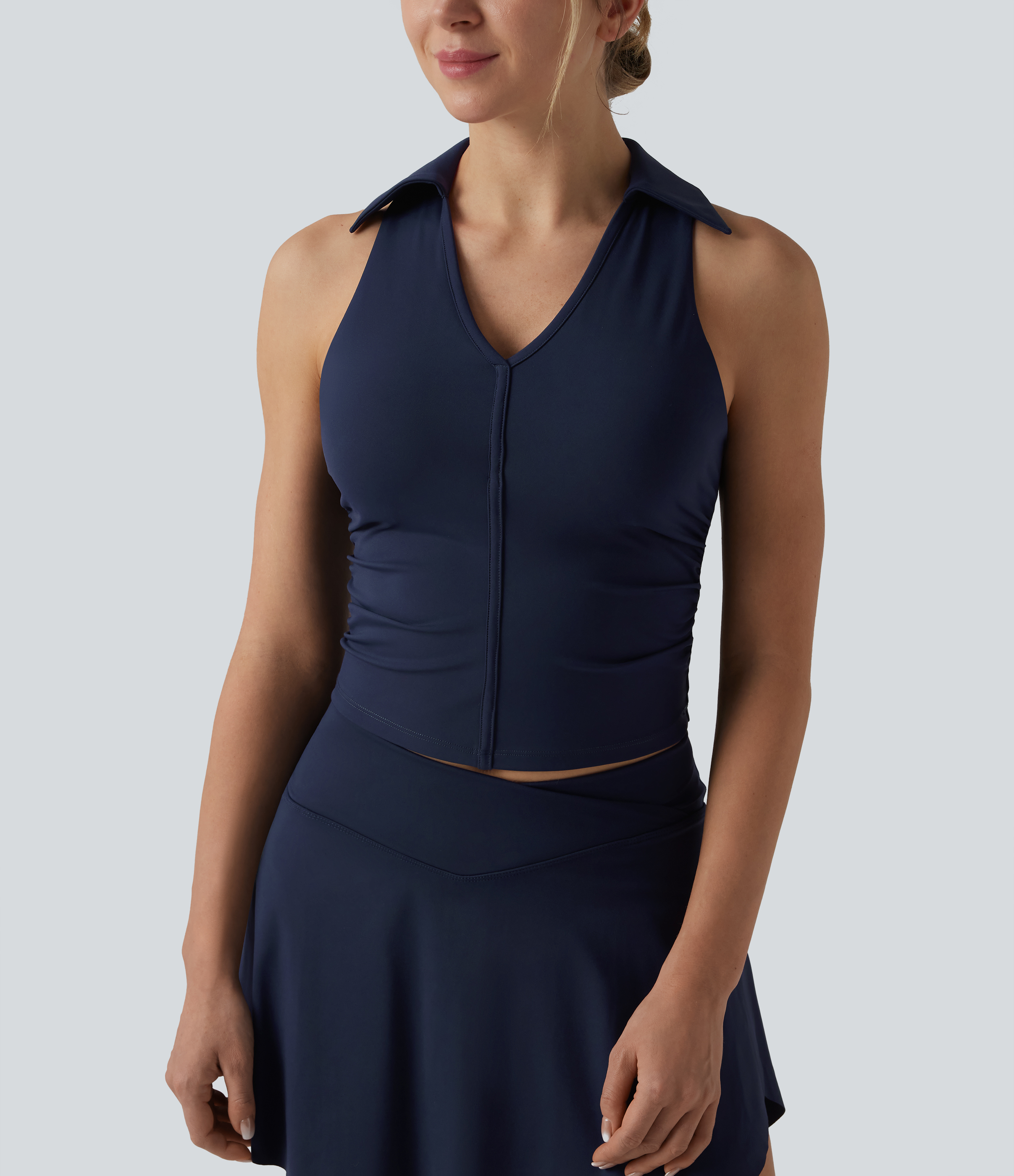 SoftlyZero™ Airy Top sport tennis dos nageur à fronces toucher frais - UPF50+