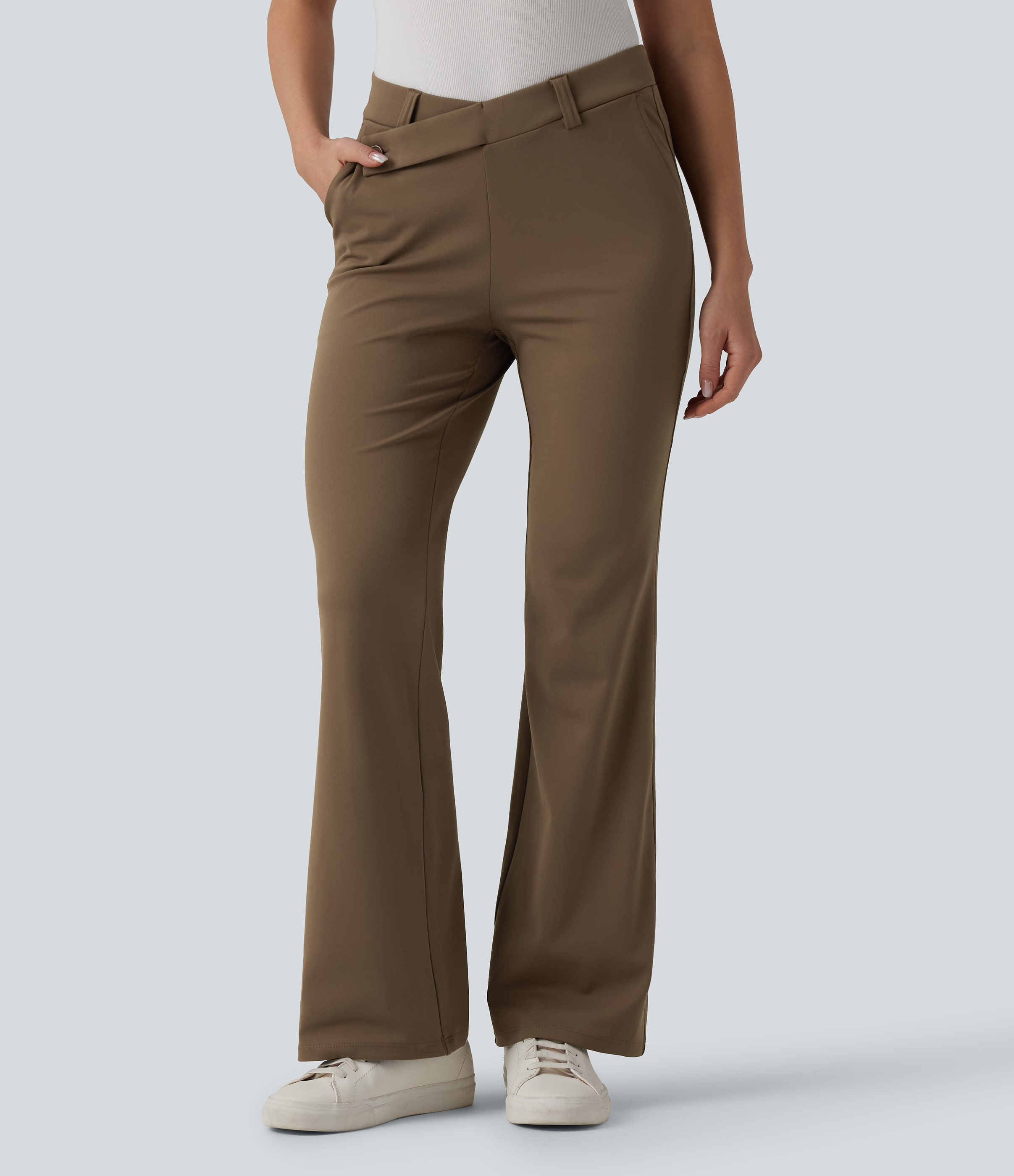 Women's Halara Flex™ DayStretch Asymmetric Mid Rise Flare Work