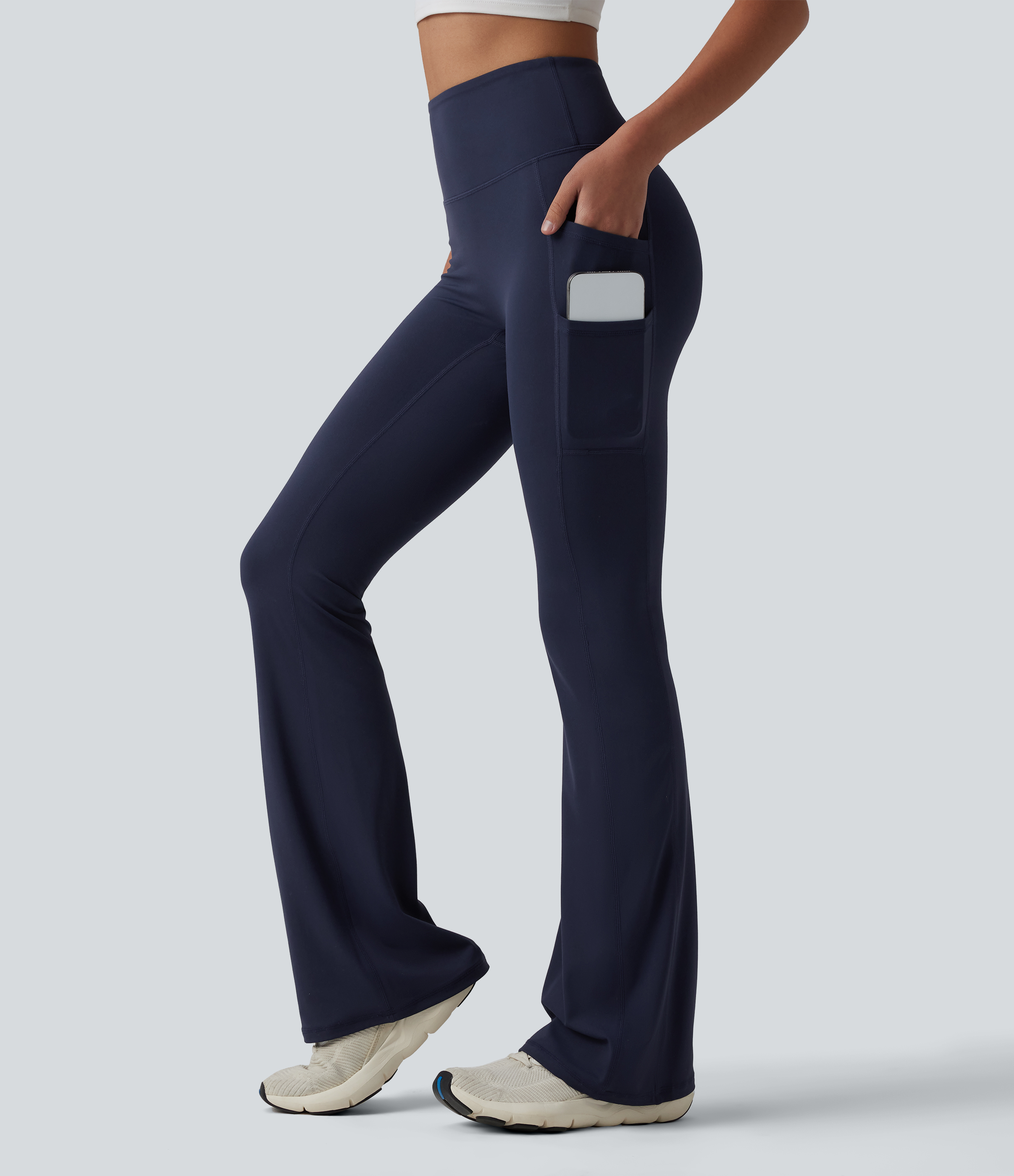 SoftlyZero™ High Waisted Bootcut Yoga Leggings with Pockets-UPF50+