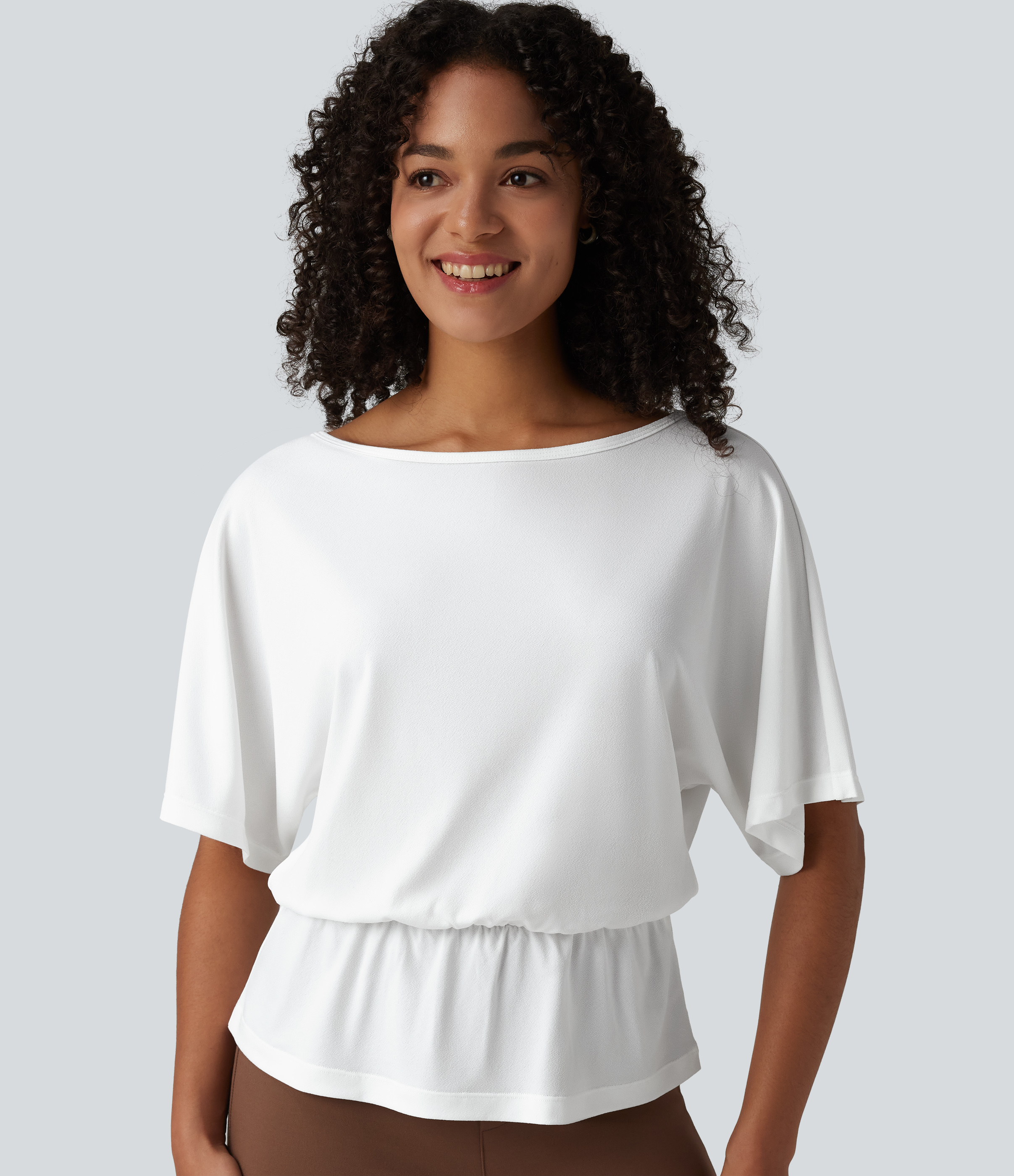 Boat Neck Half Sleeve Work T-Shirt