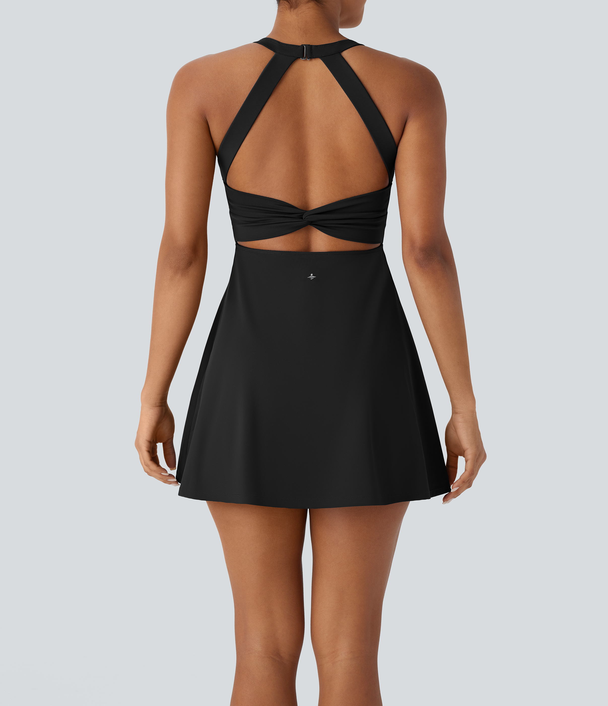 Negro SoftlyZero™ Copas moldeadas y aireadas Cool Touch — Vestido activo de baile con fácil acceso, versión con copas D–F / 2