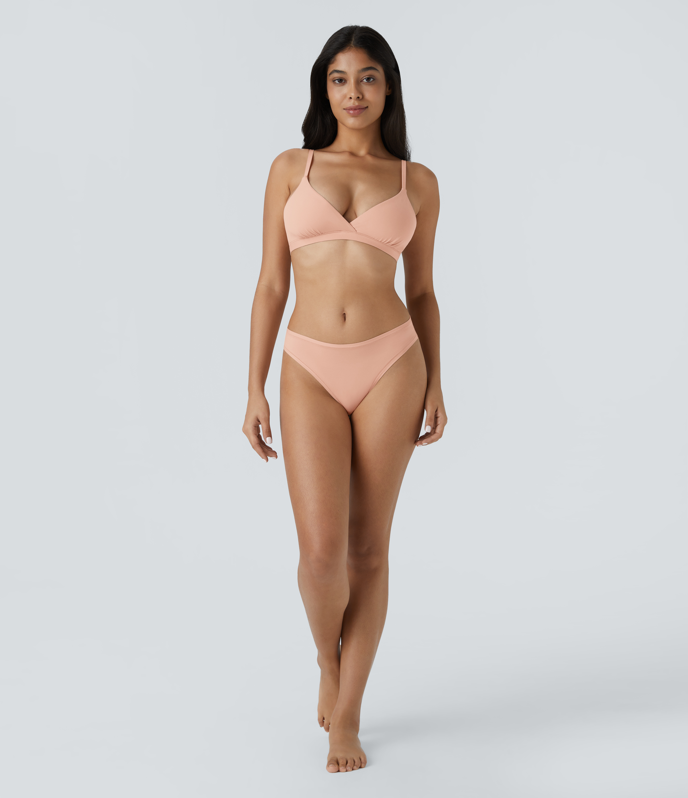 Halara High Stretch Skin Friendly Low Rise Lounge Underwear Panties  - Maple Sugar - L 