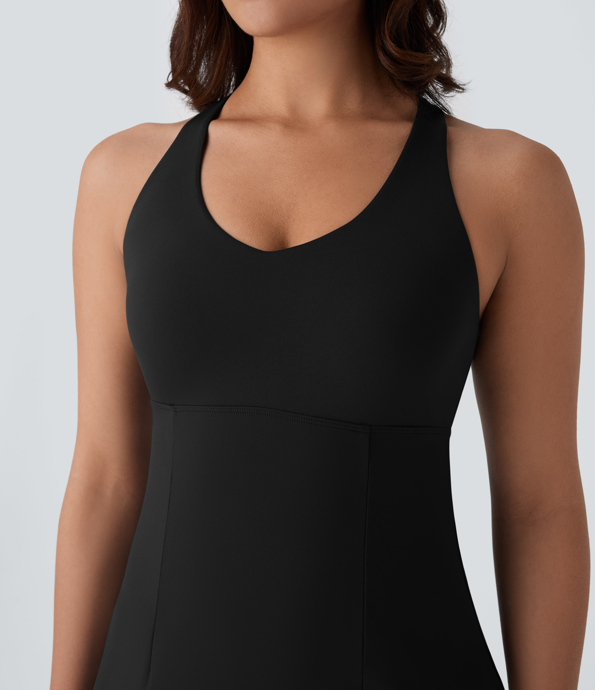 Halara Softlyzeroв„ў Airy Backless Crisscross Cool Touch Mini Dance Active Dress-UPF50+ Workout Dress - Black - L 