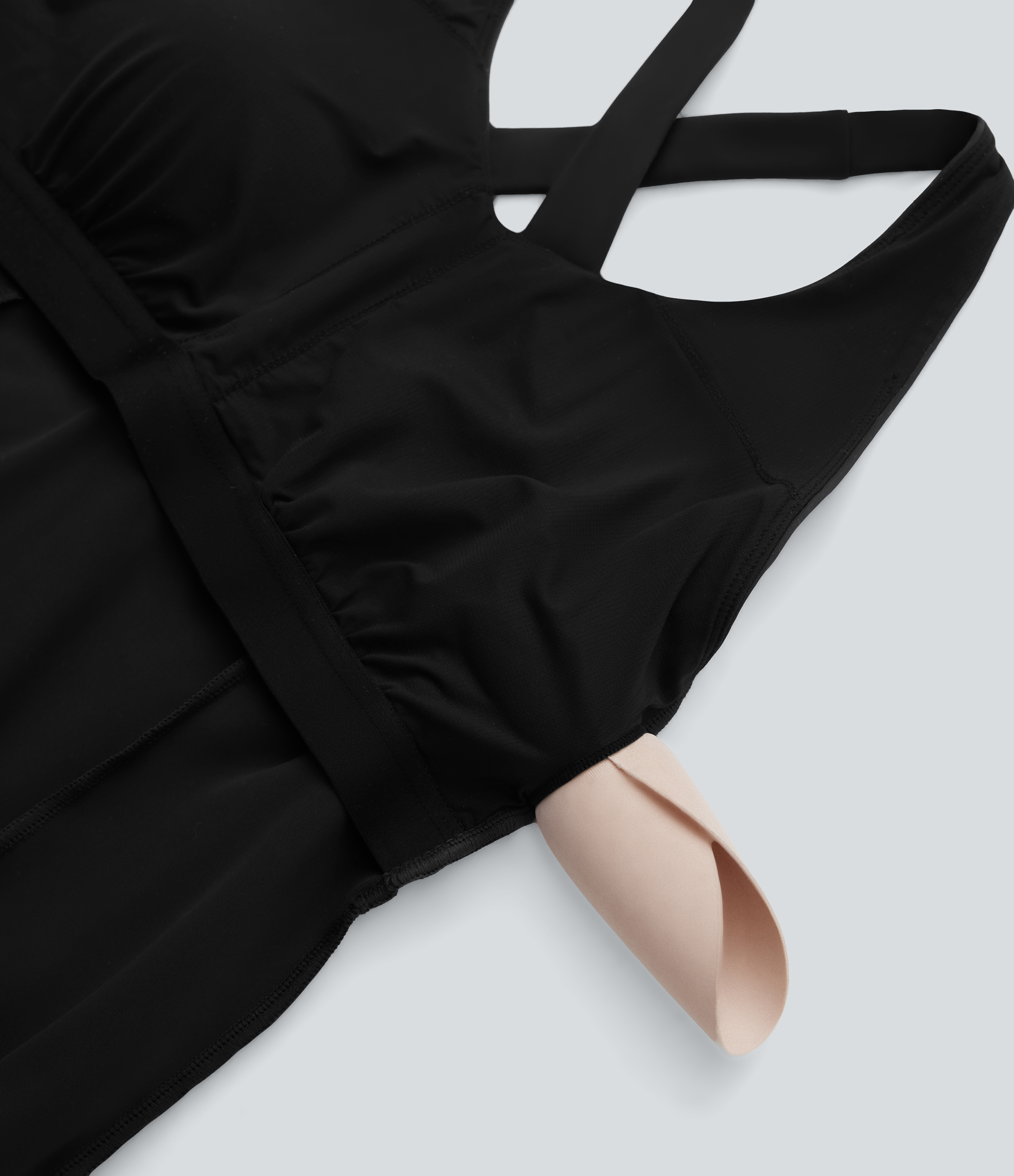 Halara Softlyzeroв„ў Airy Backless Crisscross Cool Touch Mini Dance Active Dress-UPF50+ Workout Dress - Black - L 