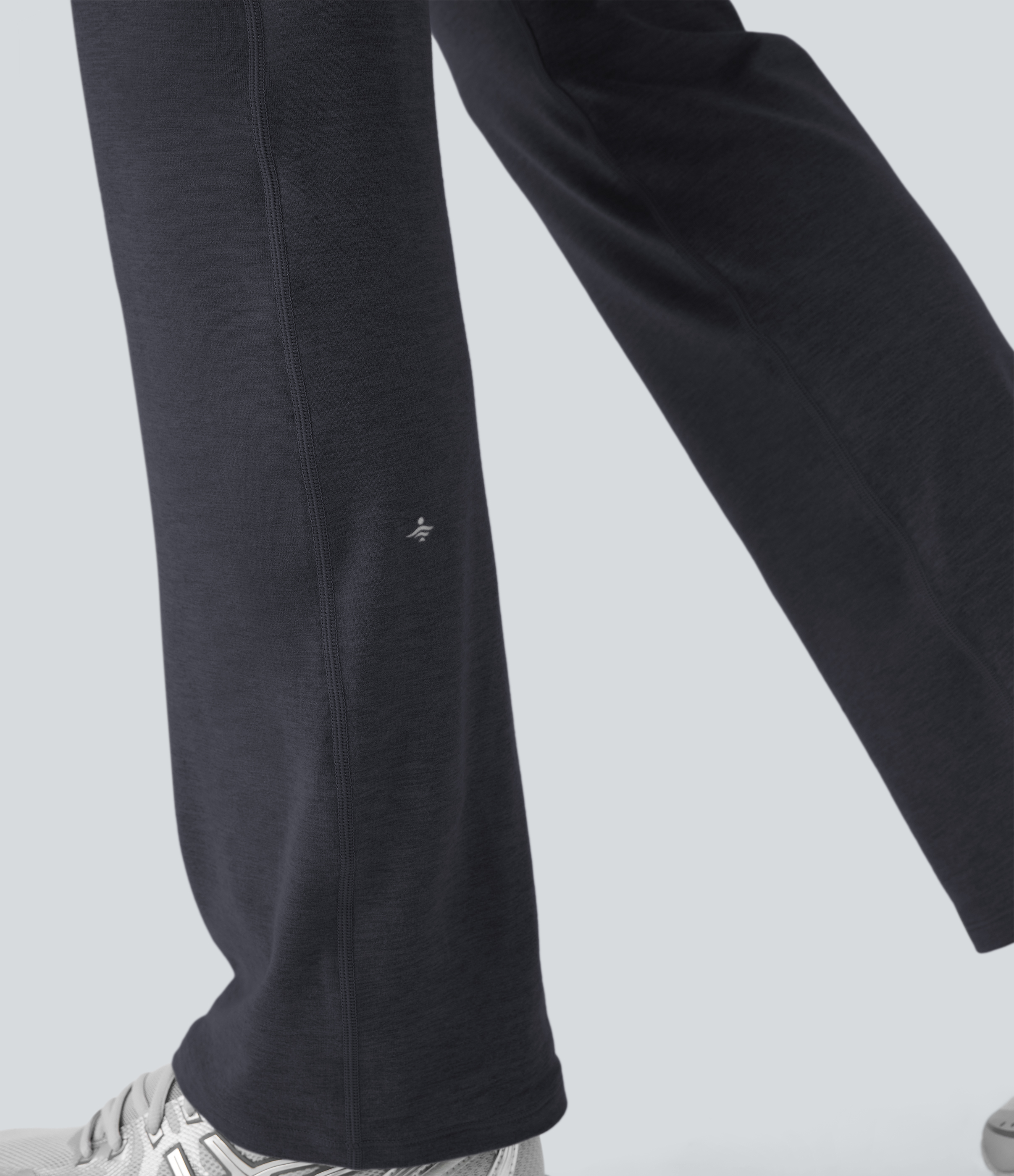 Halara Super High Waisted Foldover Yoga Pants  - Mottled Hemp Black - M(regular) 