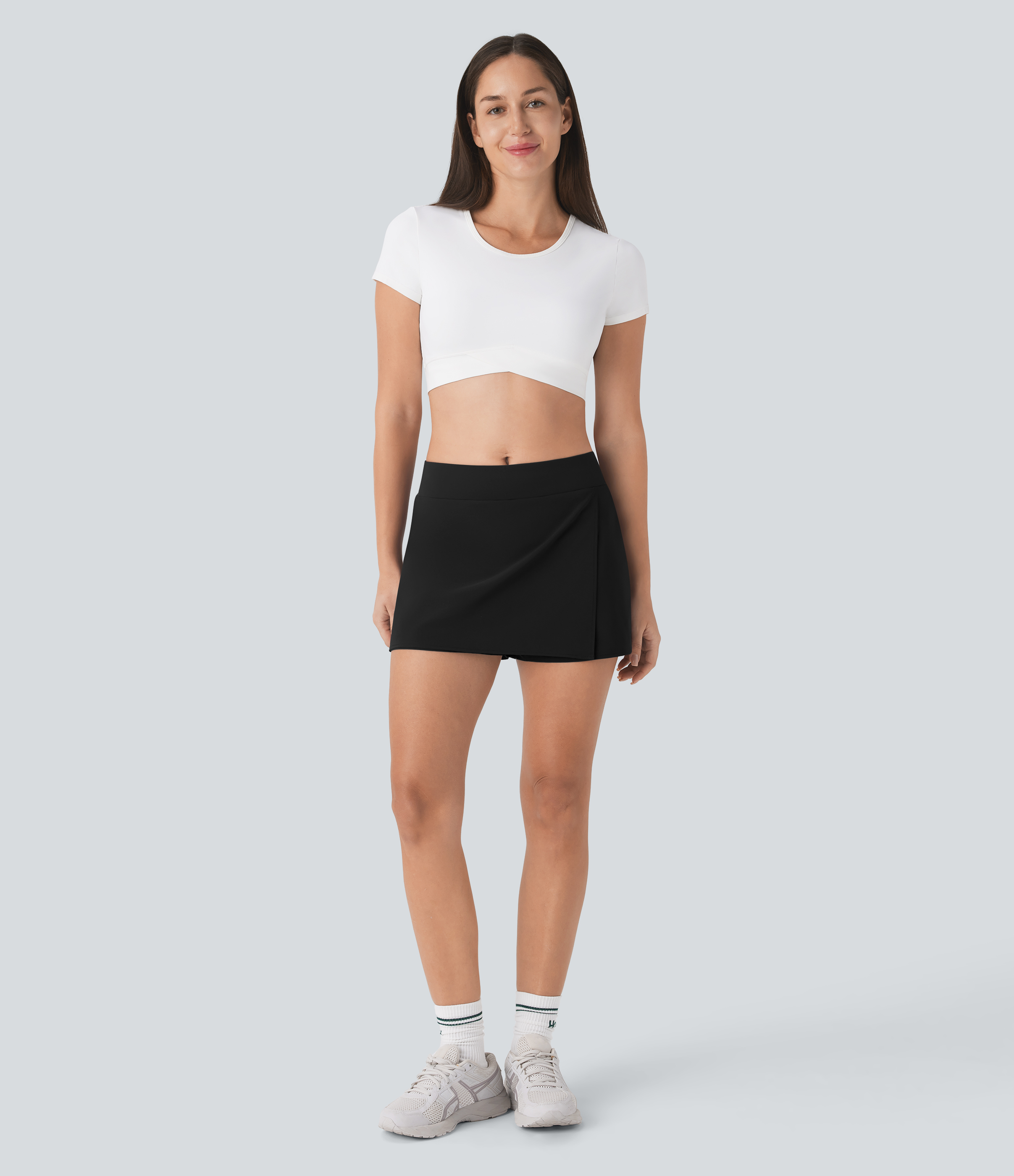 Halara Breezefulв„ў Mid Rise Side Pocket Wrapped Quick Dry Yoga Shorts Gym Short - Black - L booty shorts compression shorts yoga shorts 