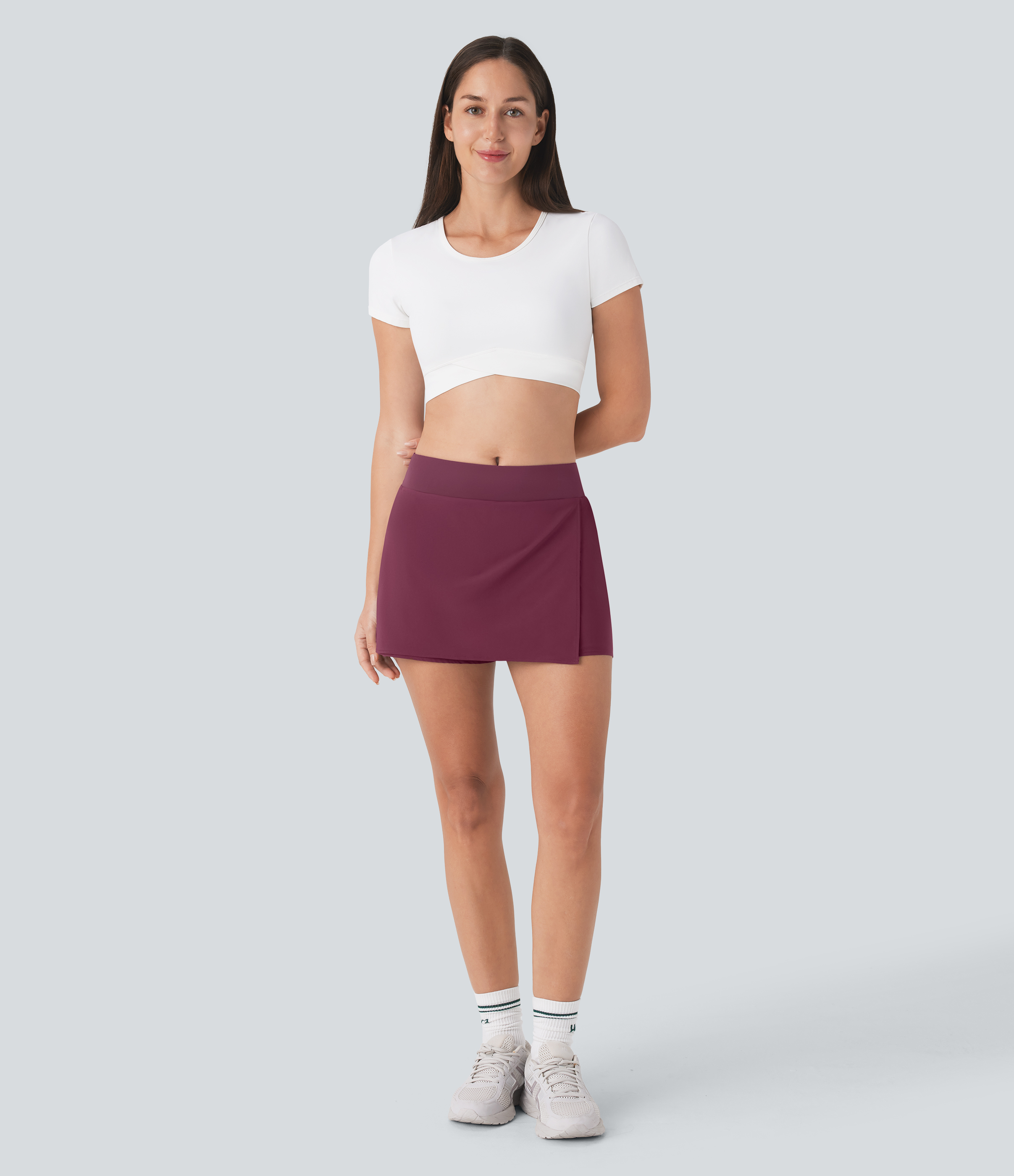 Halara Breezefulв„ў Mid Rise Side Pocket Wrapped Quick Dry Yoga Shorts Gym Short - Amaranth - XS booty shorts compression shorts yoga shorts 