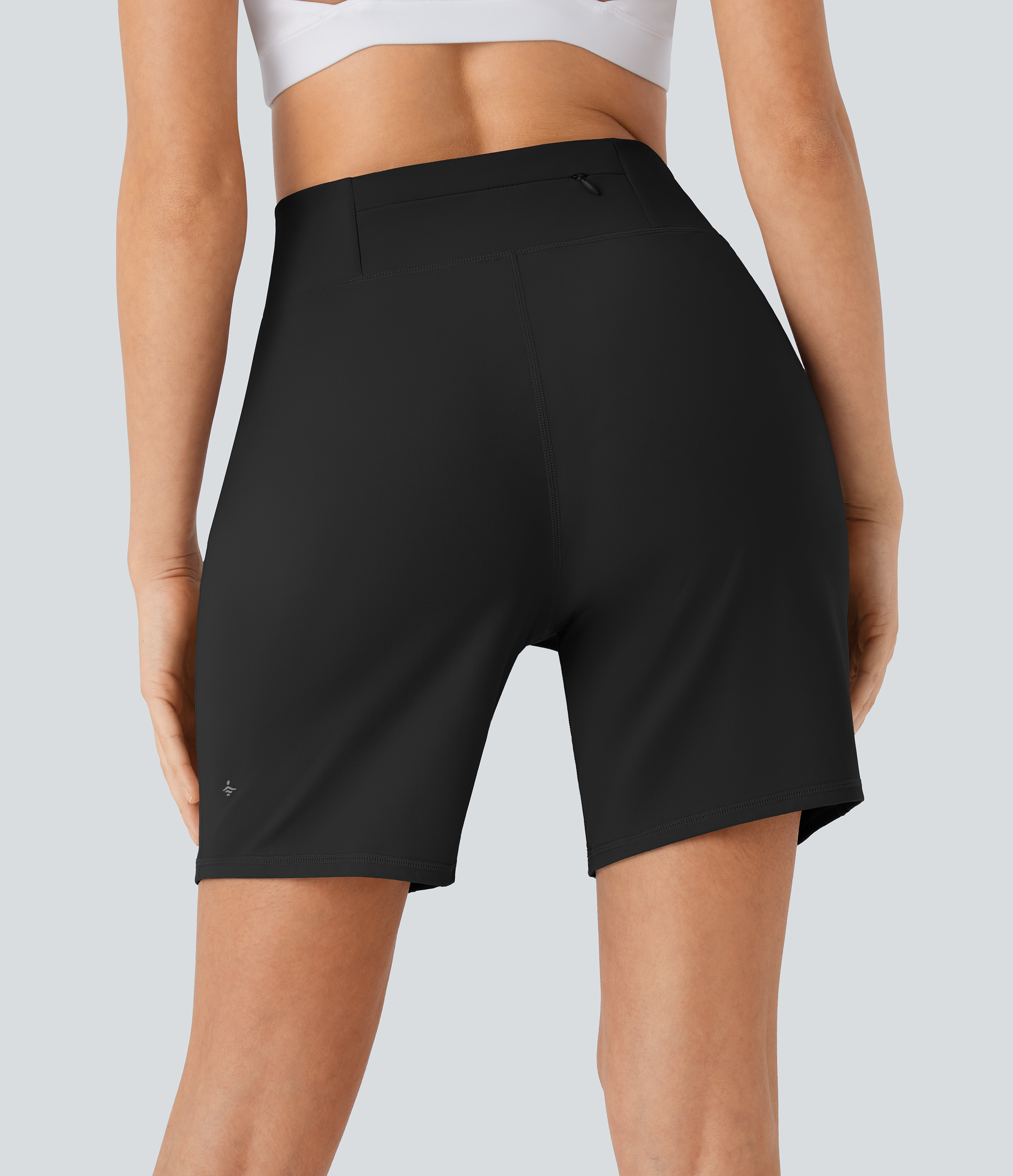 Halara Softlyzeroв„ў Airy High Waisted Multiple Pockets Cool Touch Yoga Shorts 7``-UPF50+ Gym Short - Black - M booty shorts compression shorts 