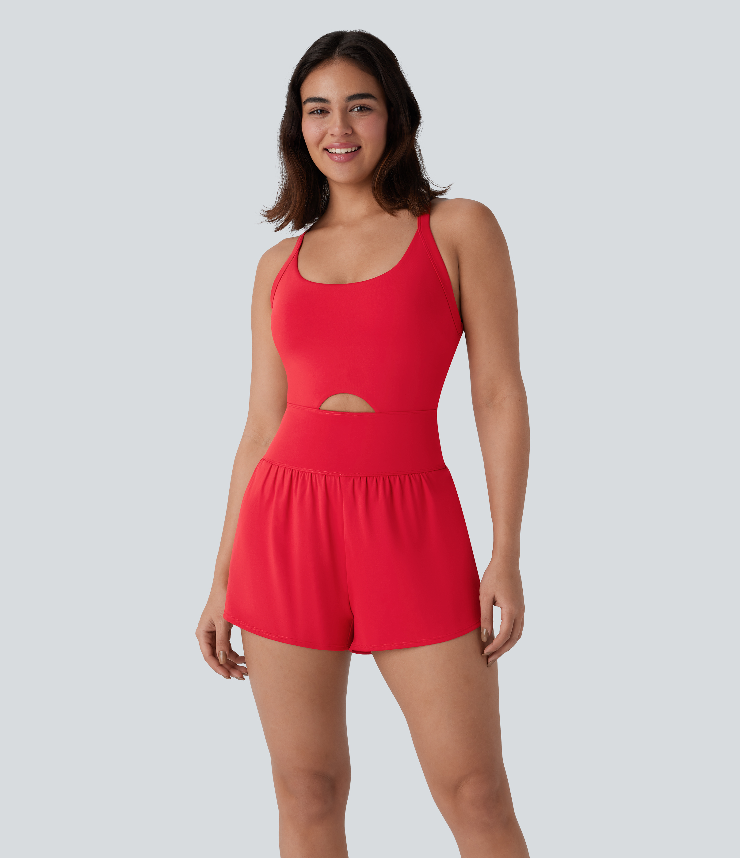 Valiant Poppy Mono Softlyzero™ QuickDry SoCinched yoga control abdomen torcido sin espalda bolsillo lateral 2 en 1 / 2