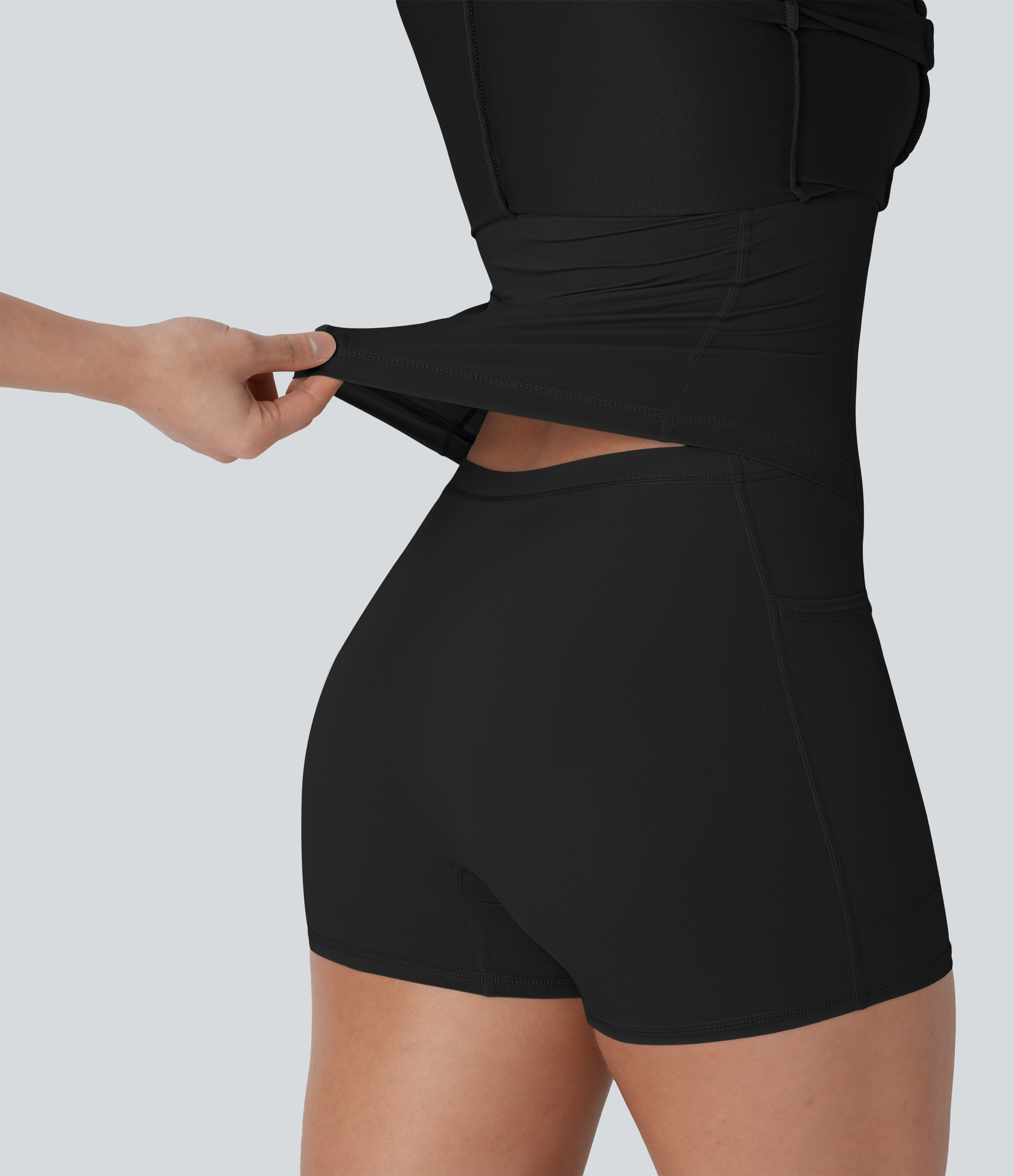 Halara Patitoffв„ў Flow Pet Hair Resistant Backless Bodycon Mini Yoga Active Dress-Easy Peezy Edition Workout Dress - Black - M 