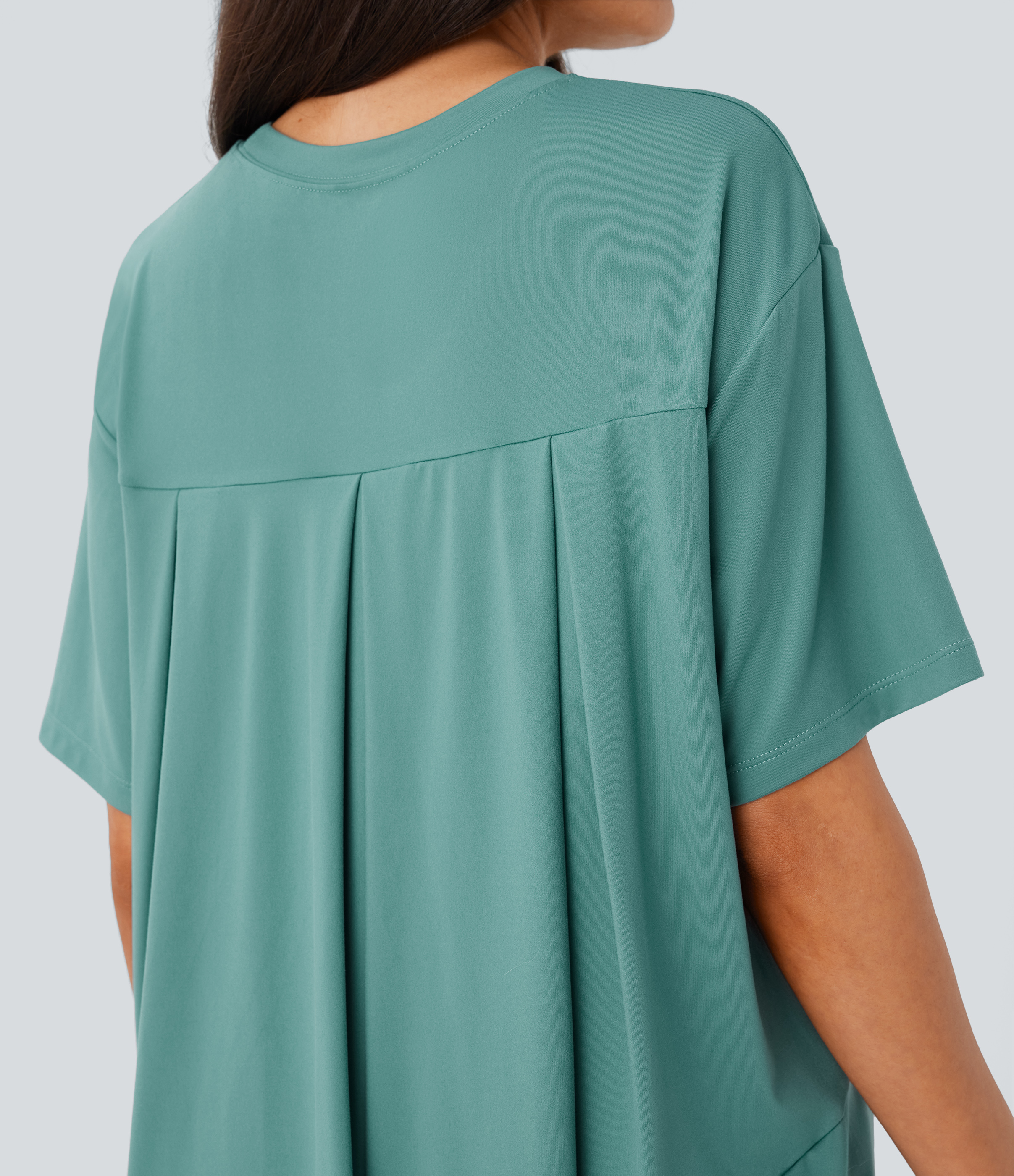 Halara Round Neck Short Sleeve High Low Asymmetric Hem Casual Top Tank Top - Canton - S golf tops halter top tunic tops sleeveless tops 